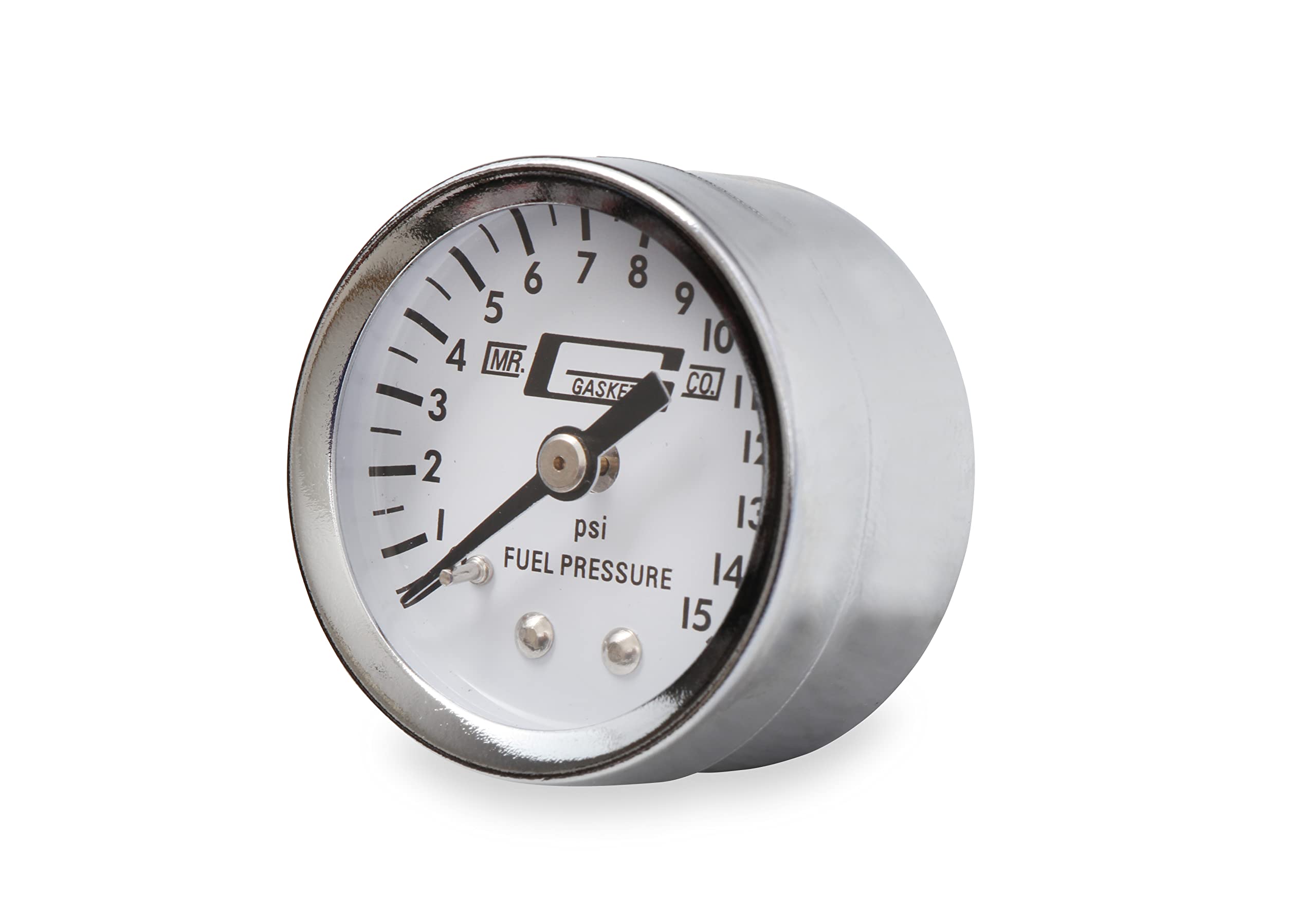Mr. Gasket 1559 Chrome Plated Fuel Line With Pressure Gauge