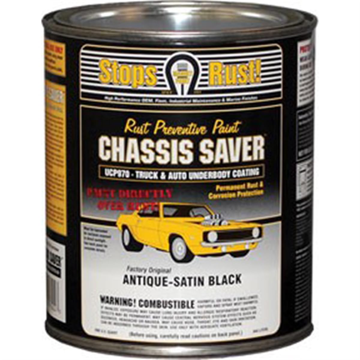 Magnet Paint Co. Ucp970-04 Chassis Saver 1 Quart Can Rust Preventive Truck And Auto Underbody Coating - Antique Satin Black