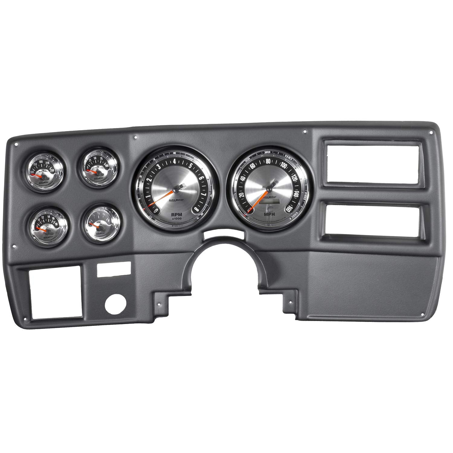 Auto Meter 7027 Complete Dash 6 Gauge Kit For Chevy Truck/Suburban 1973-1983, Tach/Mph/Fuel/Oilp/Wtmp/Volt, American Muscle