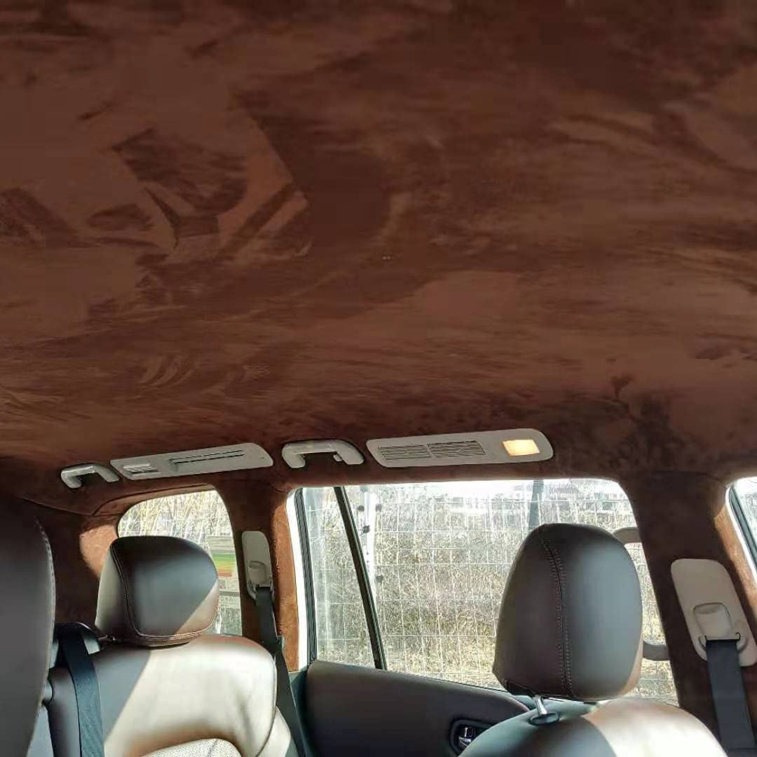 Suede Headliner Fabric with Foam Backing Material 60'' W  120'' L Car Micro-Suede Roof Headliner Fabric for Automotive RV Boat H
