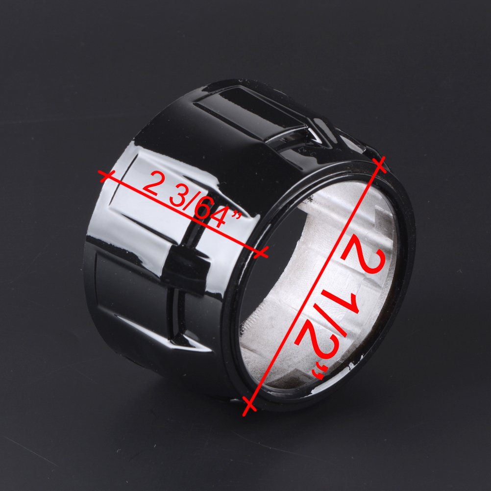 Amopa Compatible With H4 H7 H11 9005 9006 9007 H13 Headlight 1 Pair Of Mini Bi-Xenon Projector Lens Low High Beams With Shrouds Kit, Black1