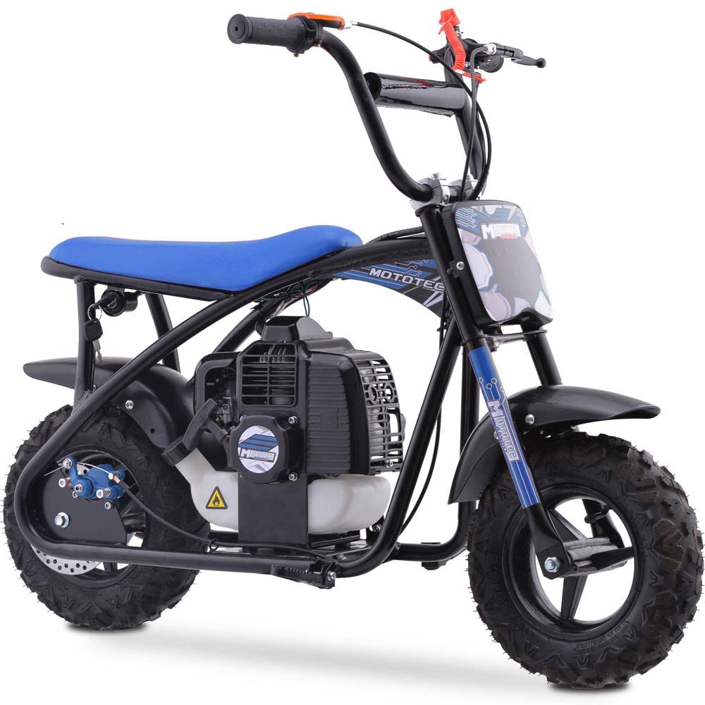 Mototec Bandit 52Cc 2-Stroke Kids Gas Mini Bike Blue (Mt-Mb-52Cc-Bandit_Blue), Small