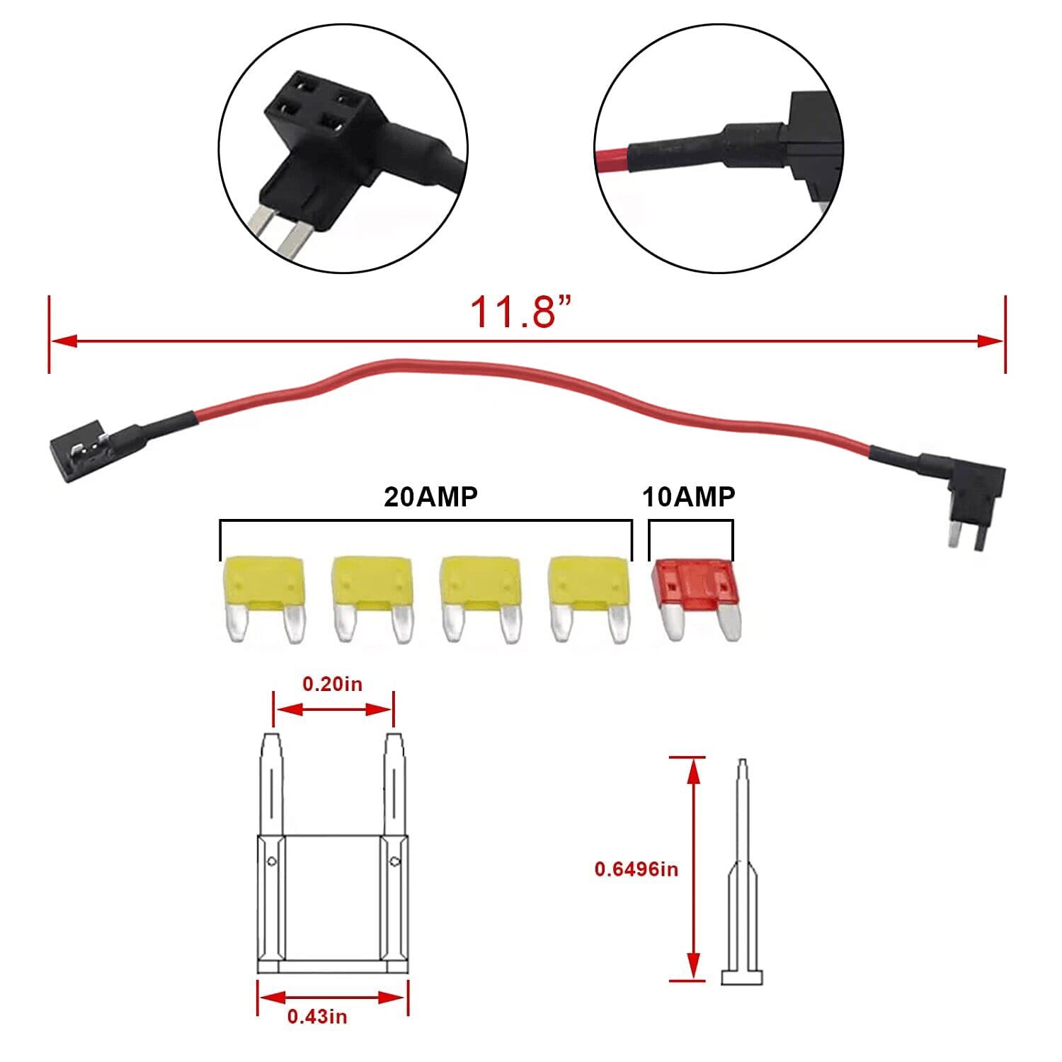 SecosAutoparts TIPM Repair Fuel Pump Relay Bypass Cable Kit for Dodge Ram 1500/2500/3500, VW, Chrysler Jeep Wrangler 2008-2016,
