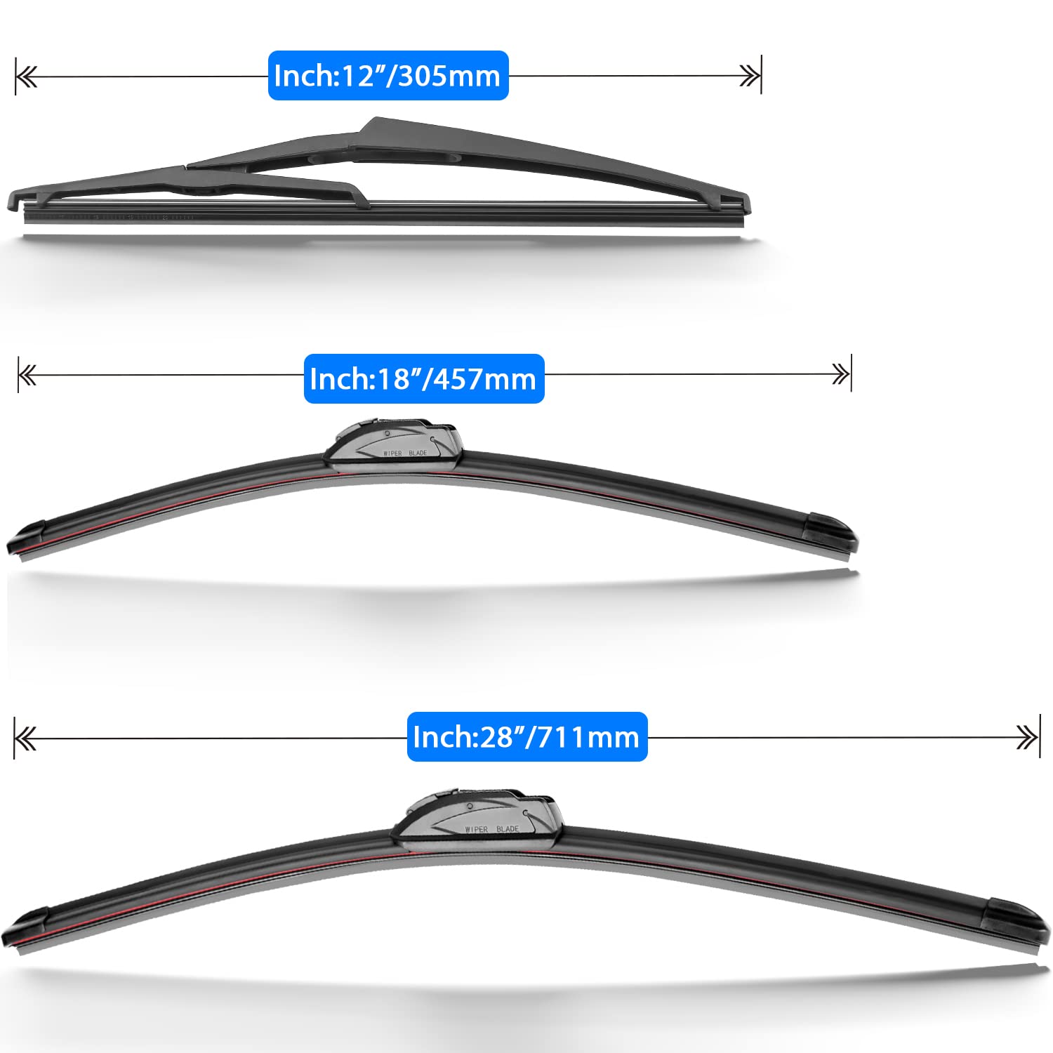 Raintok Windshield Wiper Blades Replacement For Nissan Rogue Sport 2017 2018 2019 2020 2021 2022 Original Factory Quality Front