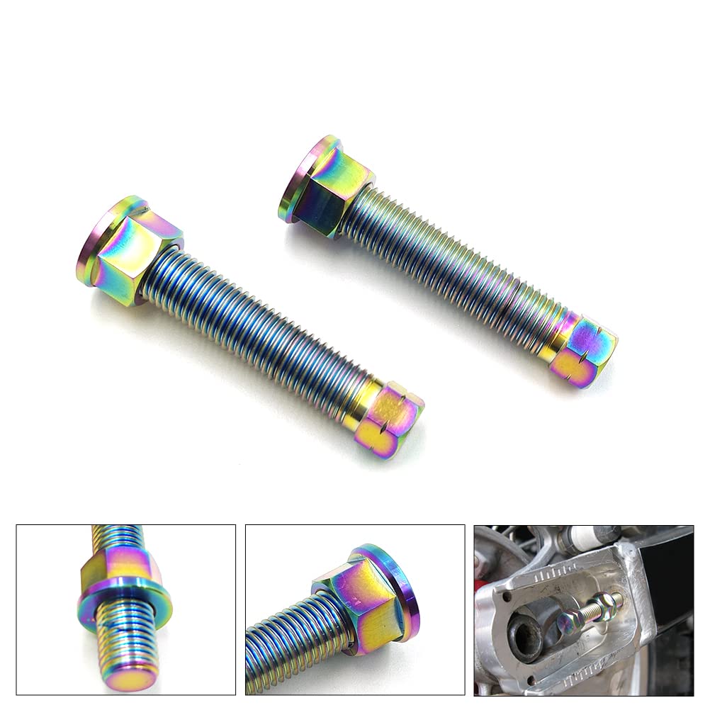 Prootom Motorcycle Titanium Alloy Chain Adjuster Bolt 1 Pair M8*1.25 Motocross For Crf Wrf Yzf Kxf Rmz Dirt Bike (M8 Phantom)