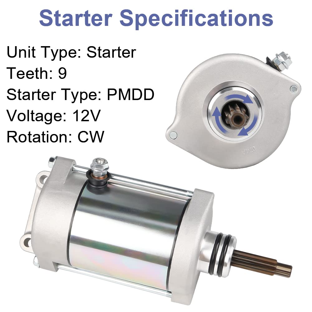 WATERWICH Starter Motor Compatible with Polaris Ranger 900 1000 XP Crew XP 900 Polaris RZR XP 4 900 1000 Replacement for 4014037