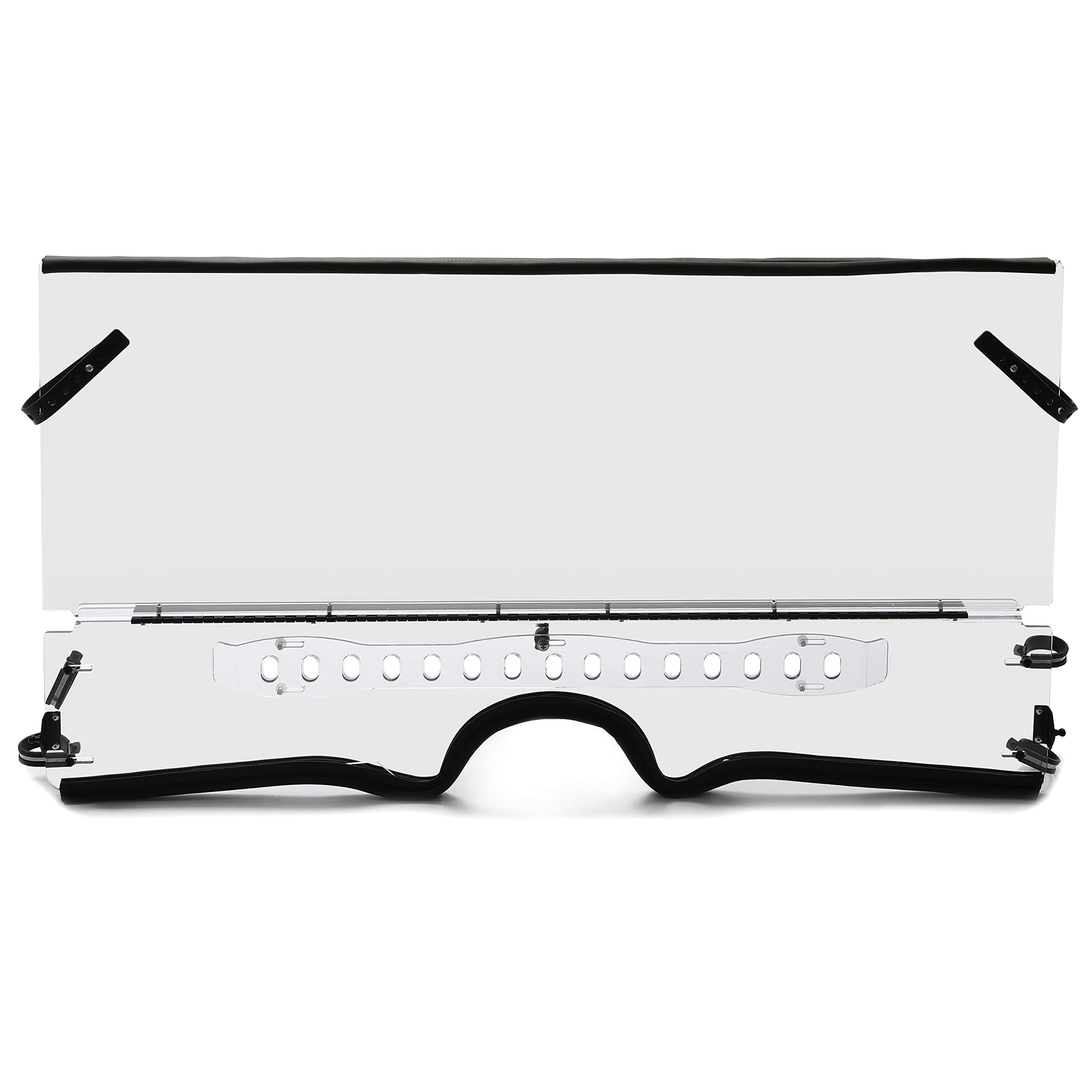 HECASA Front Clear Vented 1/4'' Windshield Compatible with 2004-2013 Yamaha Rhino 450 660 700 Windscreen