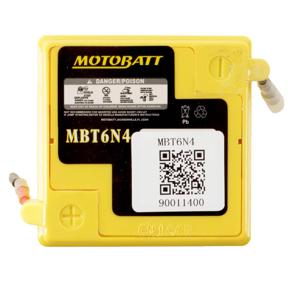 Replacement For Motobatt Mbt6N4 6V 4Ah Motorcycle Battery Replaces 6N4-2A