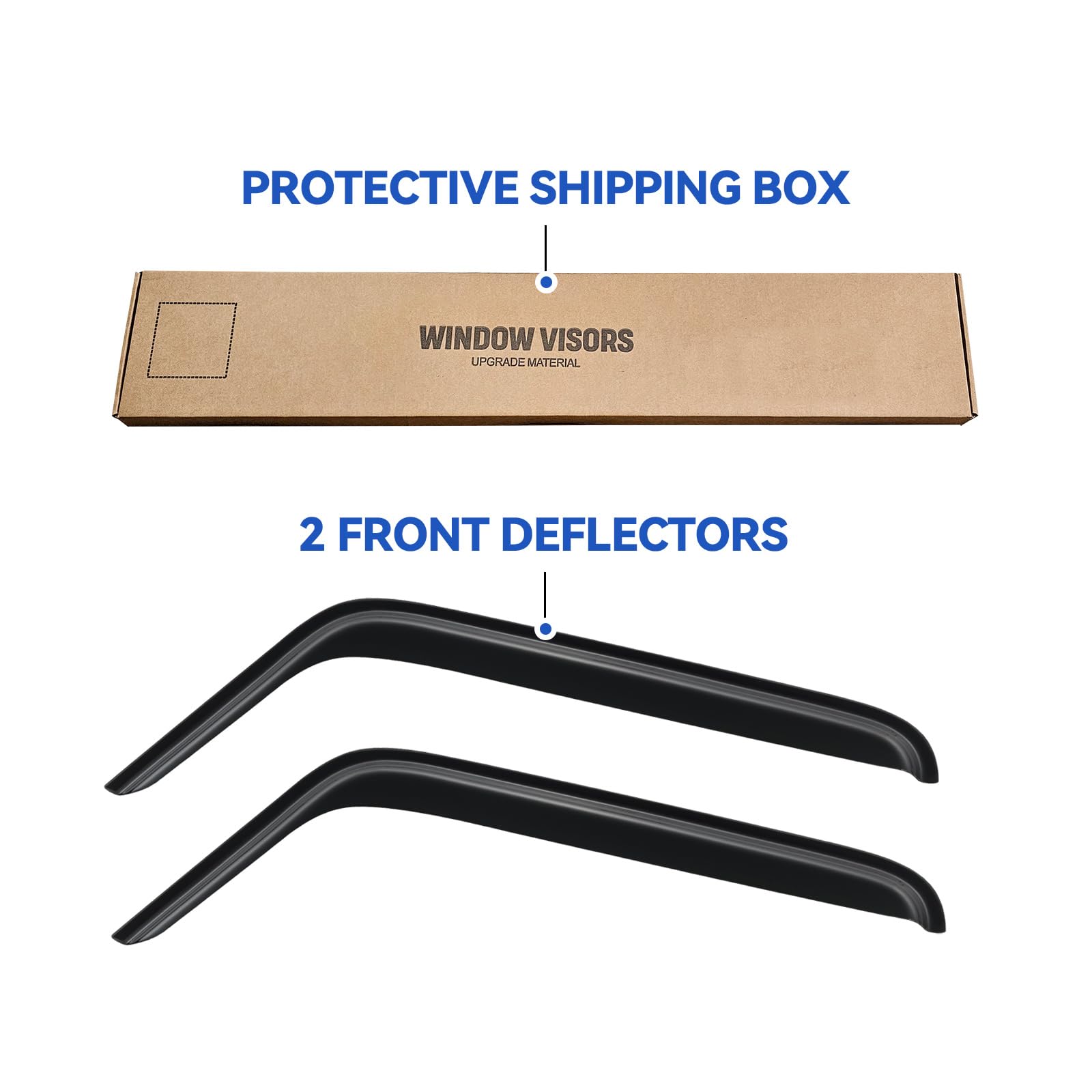 Window Visors Rain Guards For 2007-2018 Jeep Wrangler 2-Door, Out-Channel Window Vent Wind Deflectors Visors Shades For 07-18 Wr