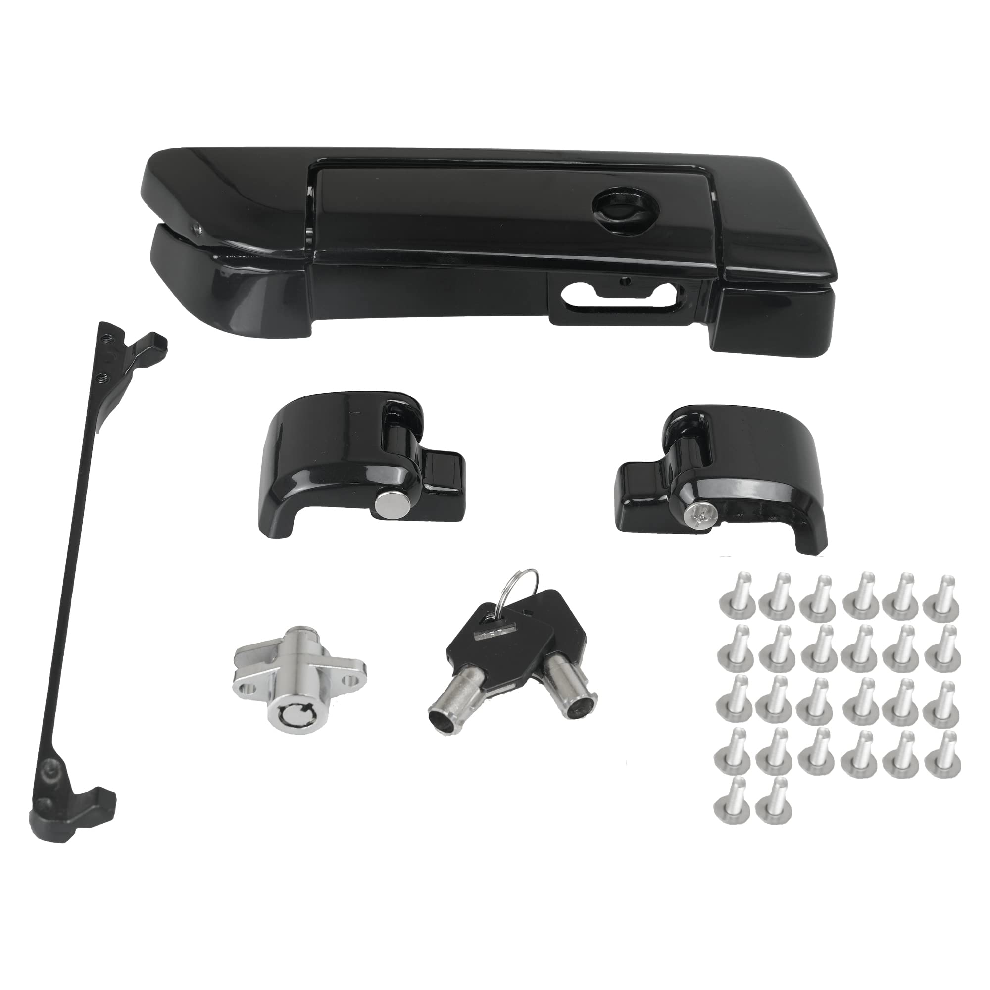 Swesgi Harley Tour Pack Latches Black,Tour Pak Pack Trunk Lid Latch With Keys Fit For Harley Touring Road King Road Glide Street