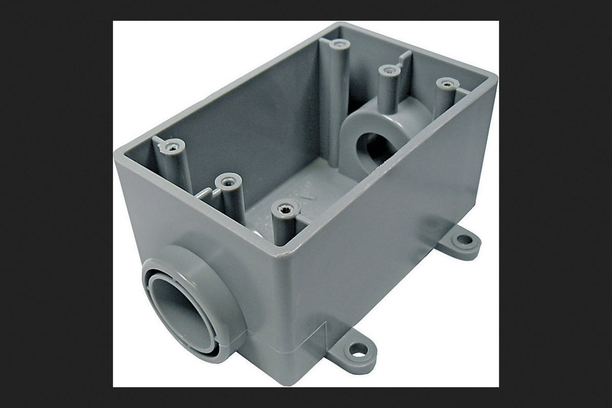 Cantex Thomas & Betts Outdoor Outlet Box PVC 1 Gang Bulk