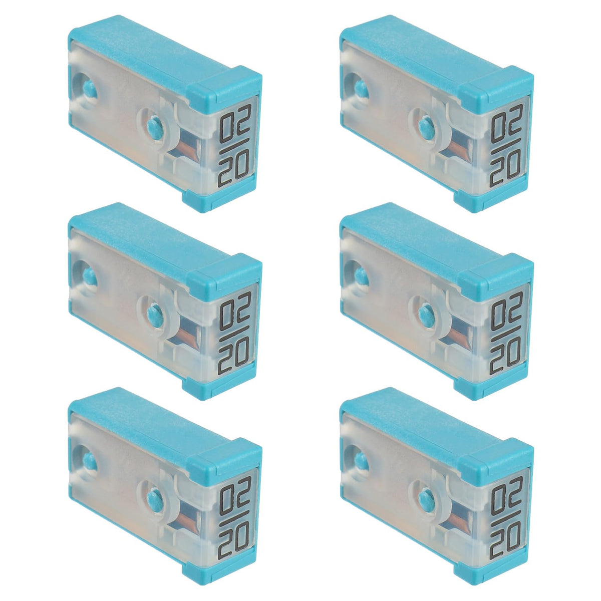 EPLZON 20A 32V Mini Automotive MCASE Shaped Cartridge Fuse Kit(Pack of 6pcs,20A)