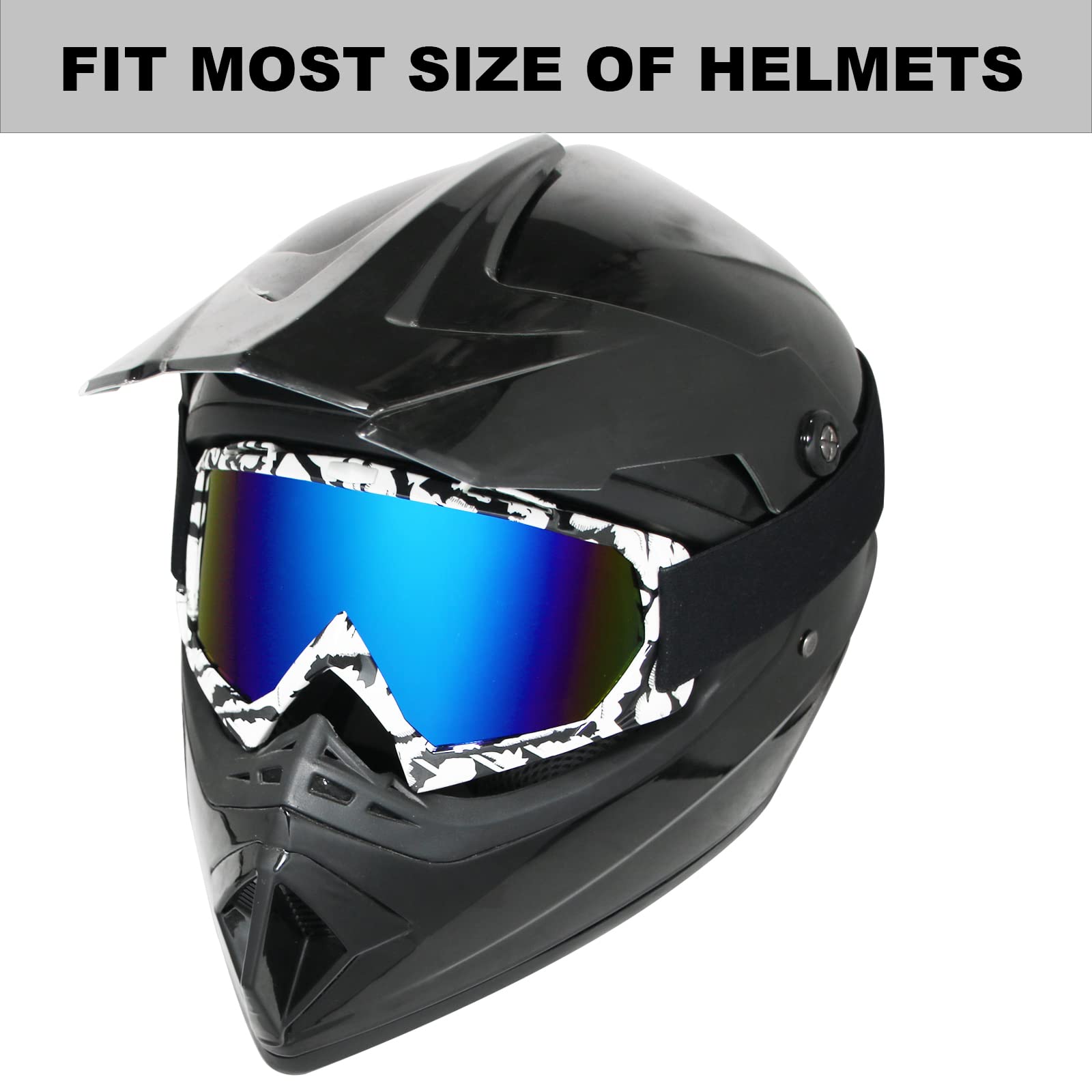 Copvner Atv Dirt Bike Motorcycle Goggles For Men Motocross Riding Goggles Uv400 Otg Offroad Goggle Mx Helmet Racing Four Wheeler