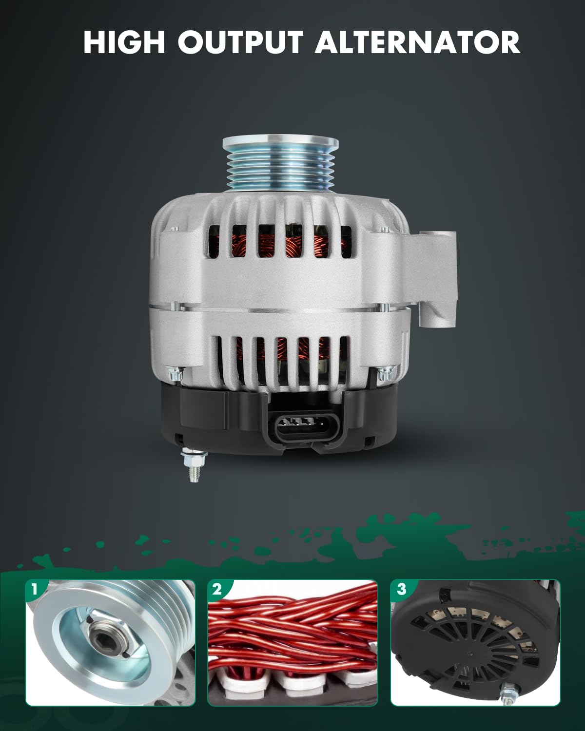 SCITOO Alternator Fits for Chevrolet/for Chevy, Cadillac, for GMC Vehicle Models, 4.3L 4.8L 5.0L 5.3L 5.7L 6.0L 6.5L 6.6L 8.1L-