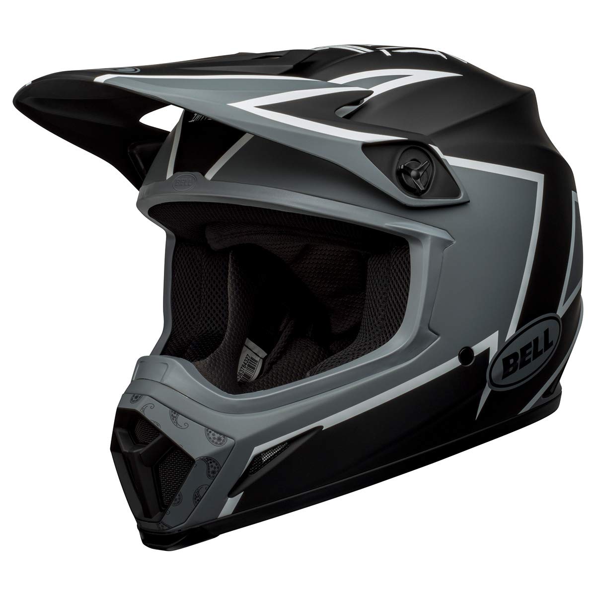 Bell Mx-9 Mips Dirt Helmet (Twitch Matte Black/Gray/White - X-Large)