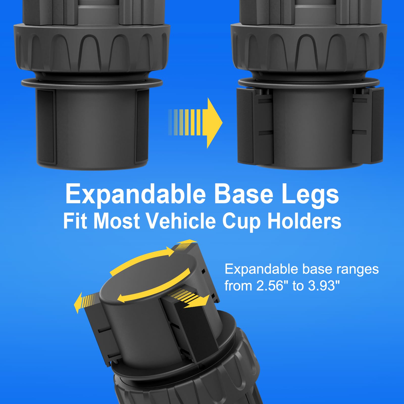 Cup Holder Expander, Automatic Car Cup Holder Expander Holds Large Water Bottles, For Yeti, Stanley, Owala Travel Tumbler & Mugs