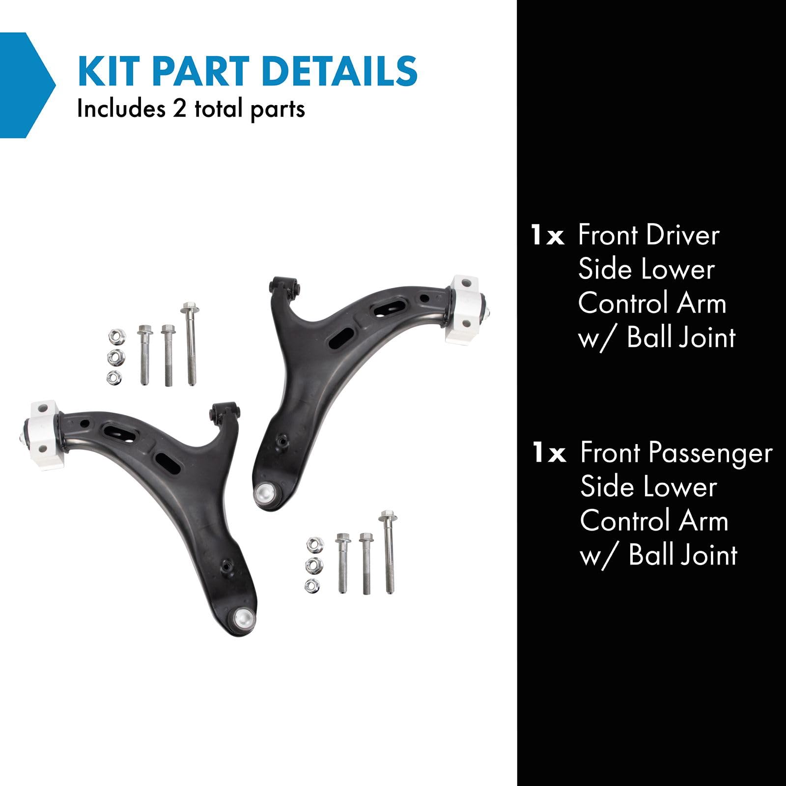 Trq Front Lower Control Arm With Ball Joint Set Compatible With 2015-2019 Subaru Legacy Outback