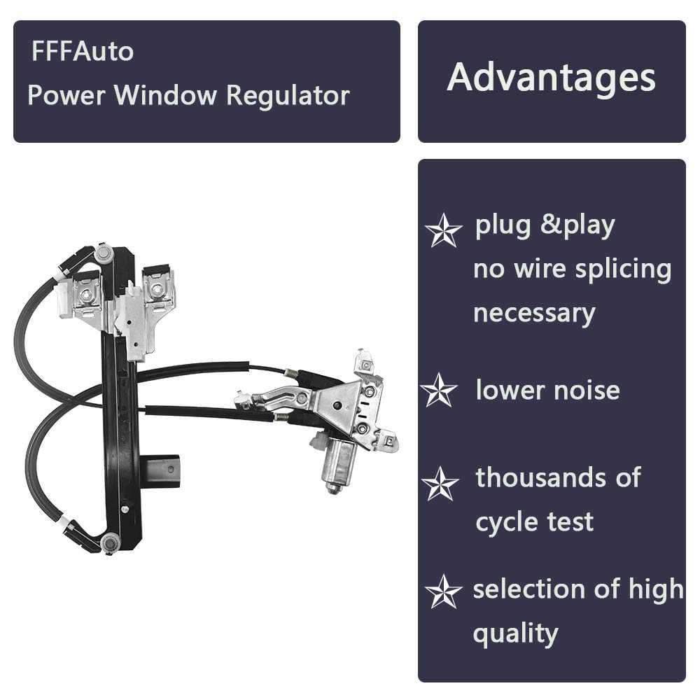 Fffauto 748-229 Rear Right Passengers Side Window Regulator Motor Compatible With 2000-2006 Cadillac Escalade,Chevrolet Tahoe,Gm