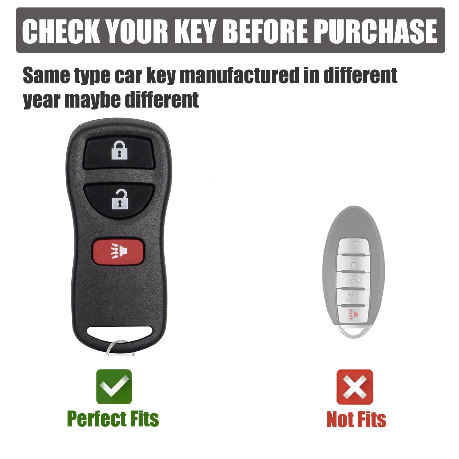 Gematay For Nissan Key Fob Cover With Keychain Lanyard, Soft Tpu Key Fob Protector Shell Compatible With Nissan Altima Maxima 35