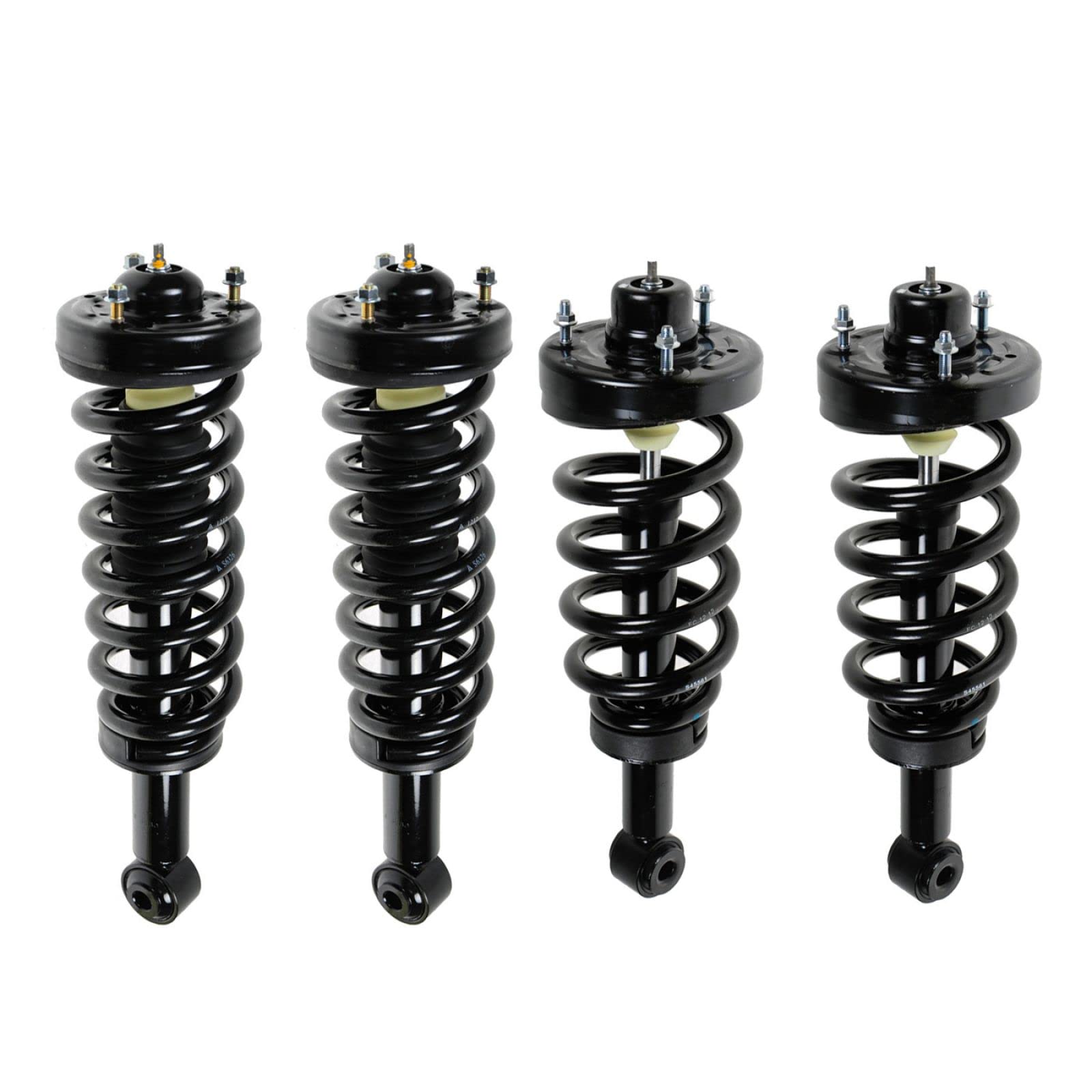 Trq Front And Rear Strut & Coil Spring Assembly Set Driver & Passenger Sides Compatible With 07-13 Ford Expedition Lincoln Navig