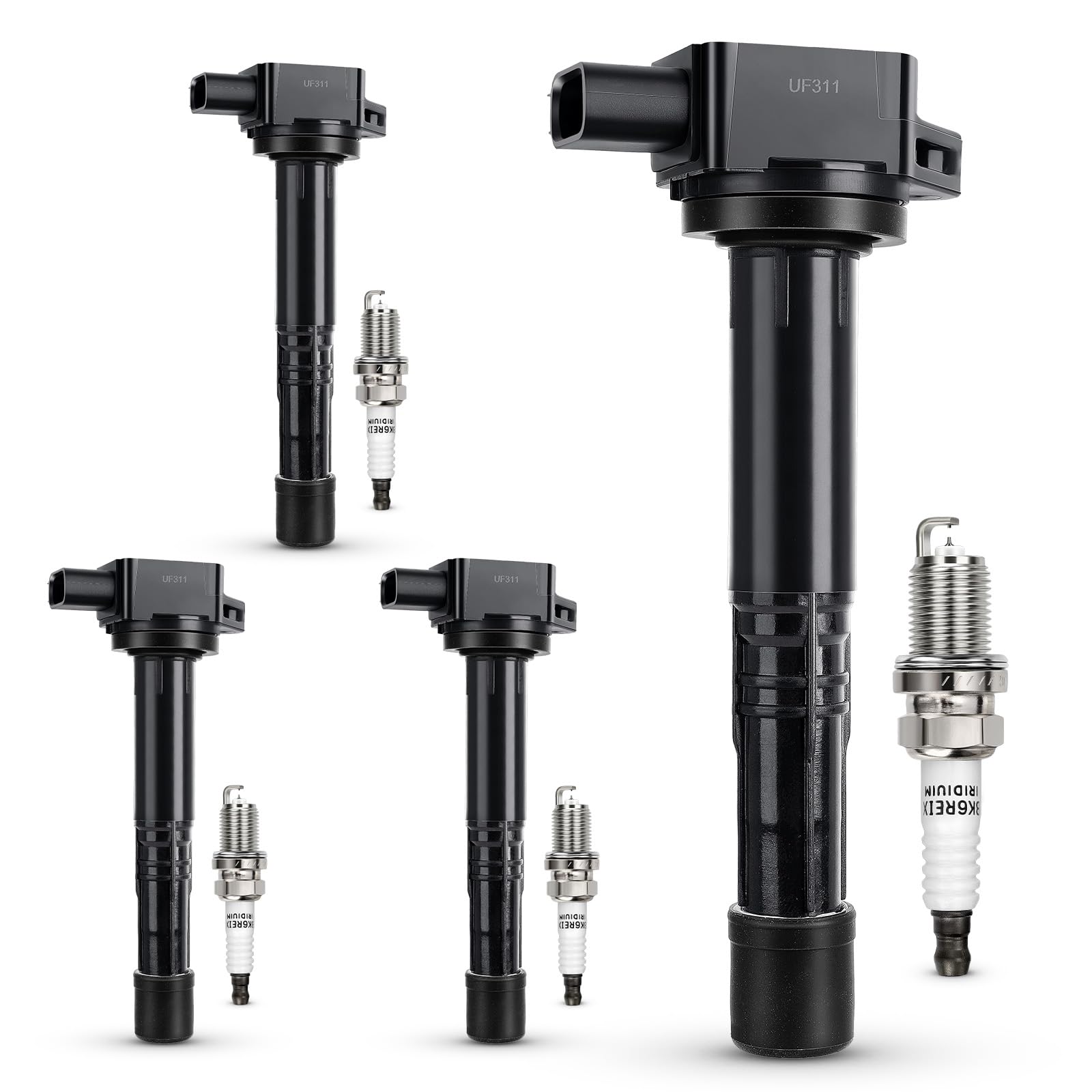 Uf311 Ignition Coil & 9807B-561Bw Double Iridium Spark Plug For Honda 03-07 Accord,02-11 Civic,02-09 Cr-V,03-11 Element,04-06 S2