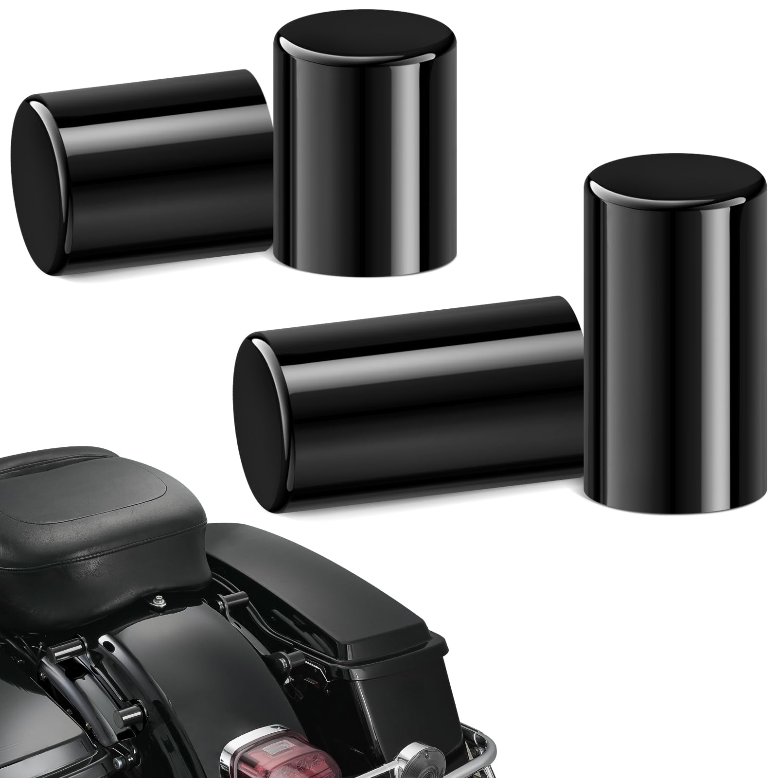 Amazicha Black Docking Hardware Covers Kit Compatible For Harley Davidson Touring Street Glide, Electra Glide, Road Glide, Road King 2009-Later