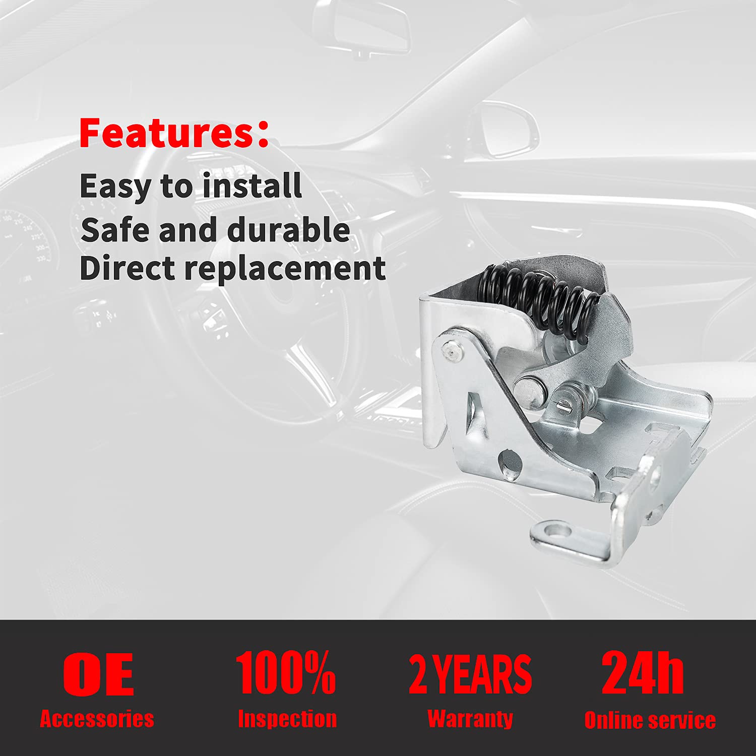 Front Lower Door Hinge - Left Driver Side - Replacement for 2007-2014 Chevy Avalanche Silverado 1500 2500 3500 Suburban Chevrole