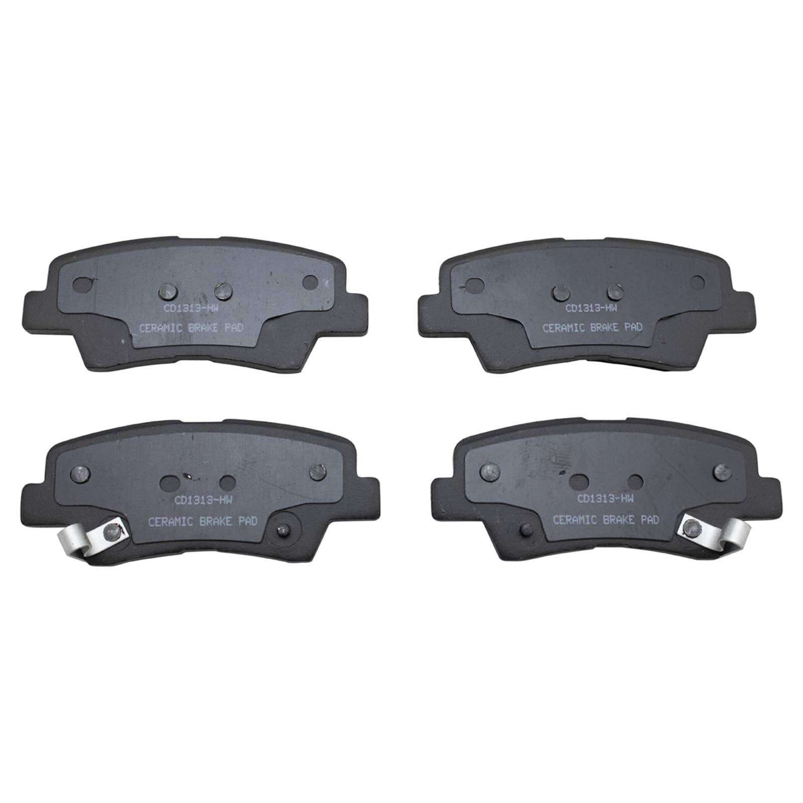 TRQ Rear Brake Pads Ceramic Compatible with 2010-2011 Hyundai Azera 2009-2010 Sonata 2007-2009 Kia Amanti 2010-2013 Soul