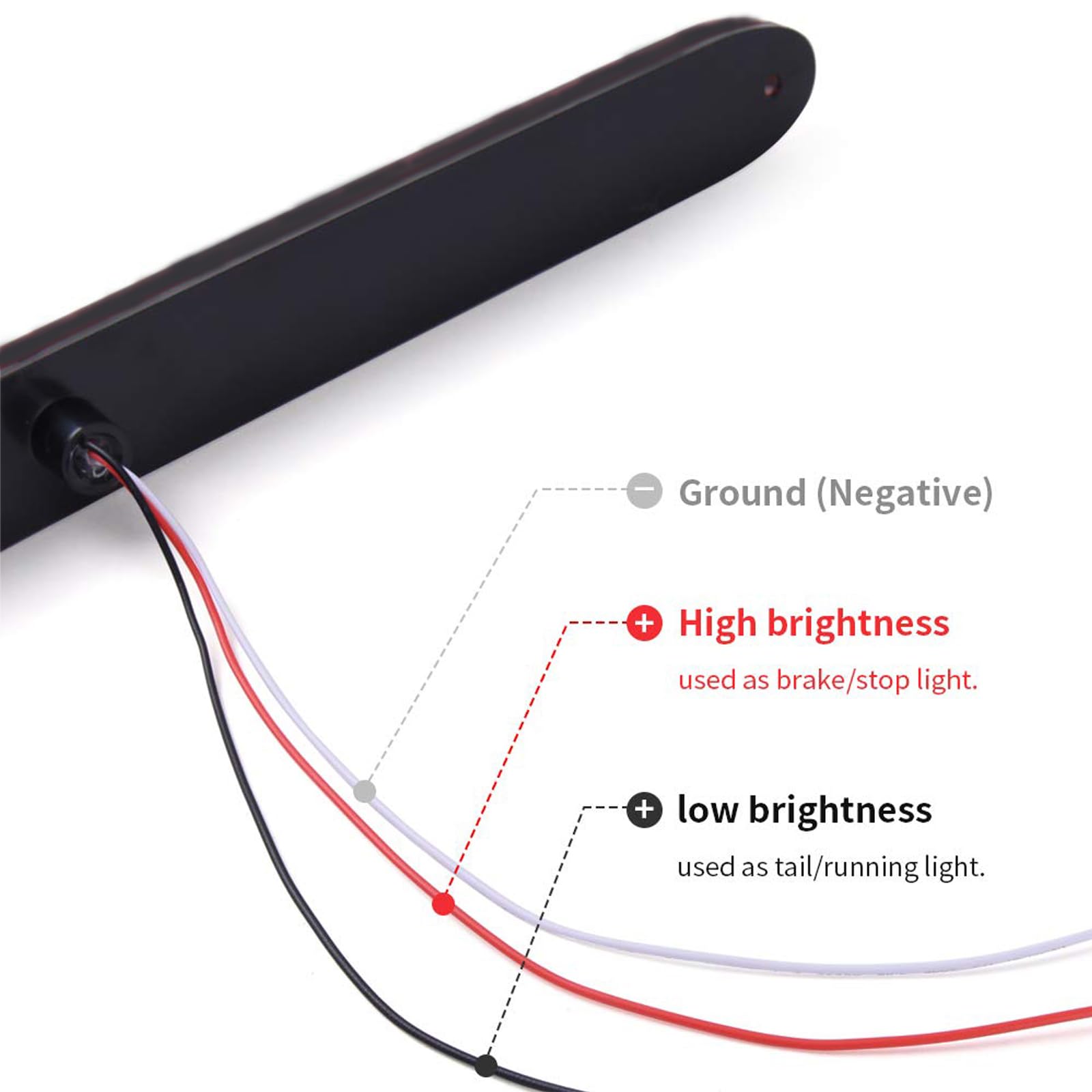 Perfectech Smoke Lens Red 11 Led Trailer Brake Tail Light, 2 Pack 16    Led Stop Turn Signal Tail Lights Waterproof Brake Strip