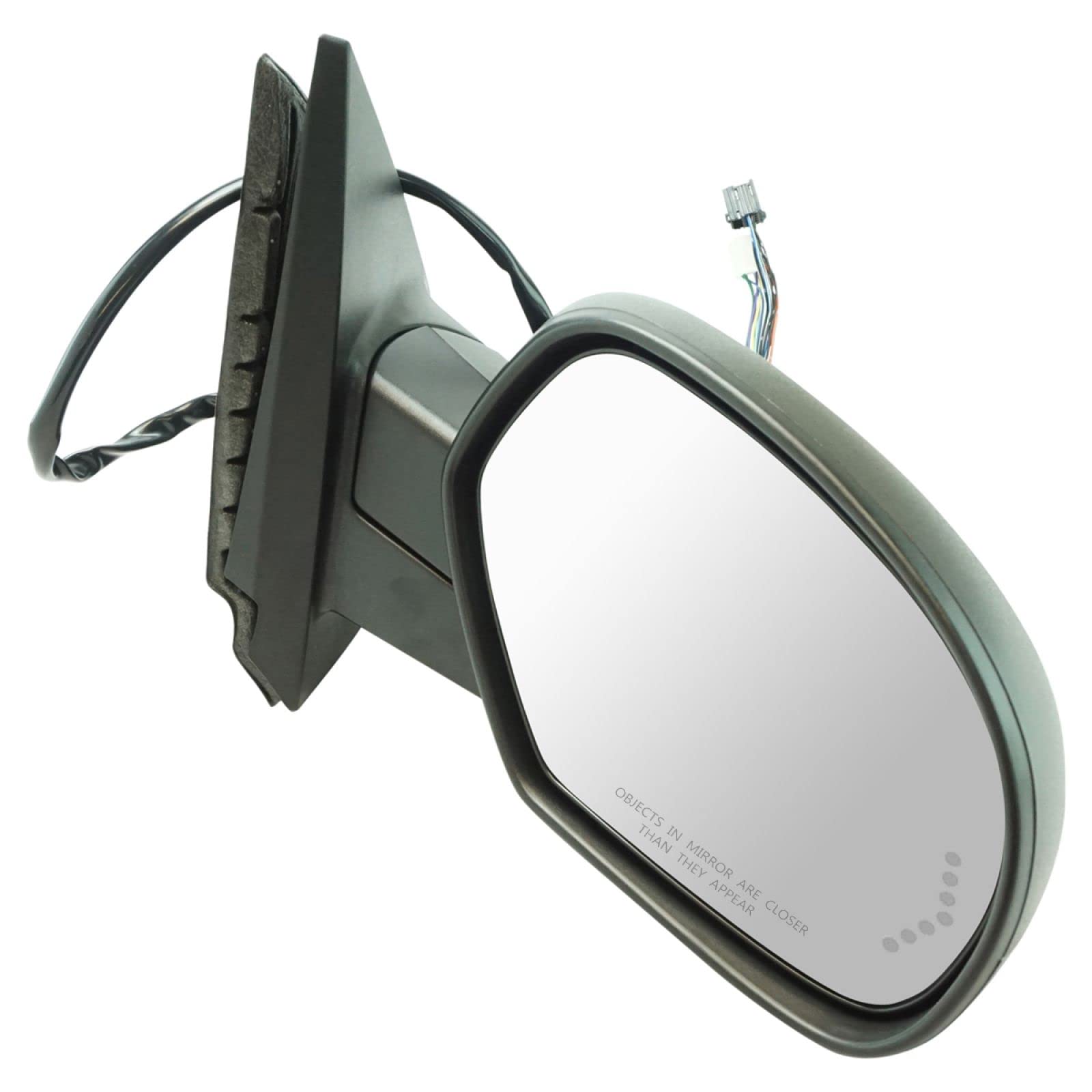 Trq Right Mirror Power With Heat Power Folding Without Puddle Light With Textured Cover With Textured Black Cover Passenger Side