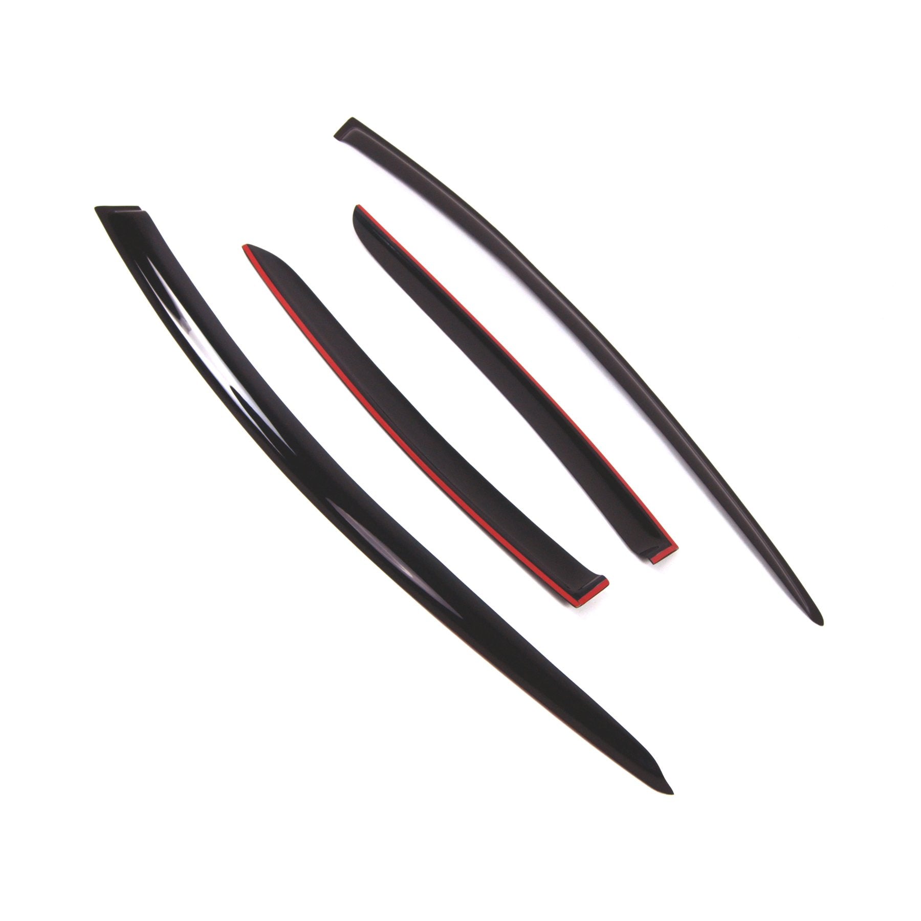 Tuningpros Outside Mount Window Vent Visors Rain Guards Compatible With Toyota Prius C 2016-2018 | Side Window Wind Deflectors R