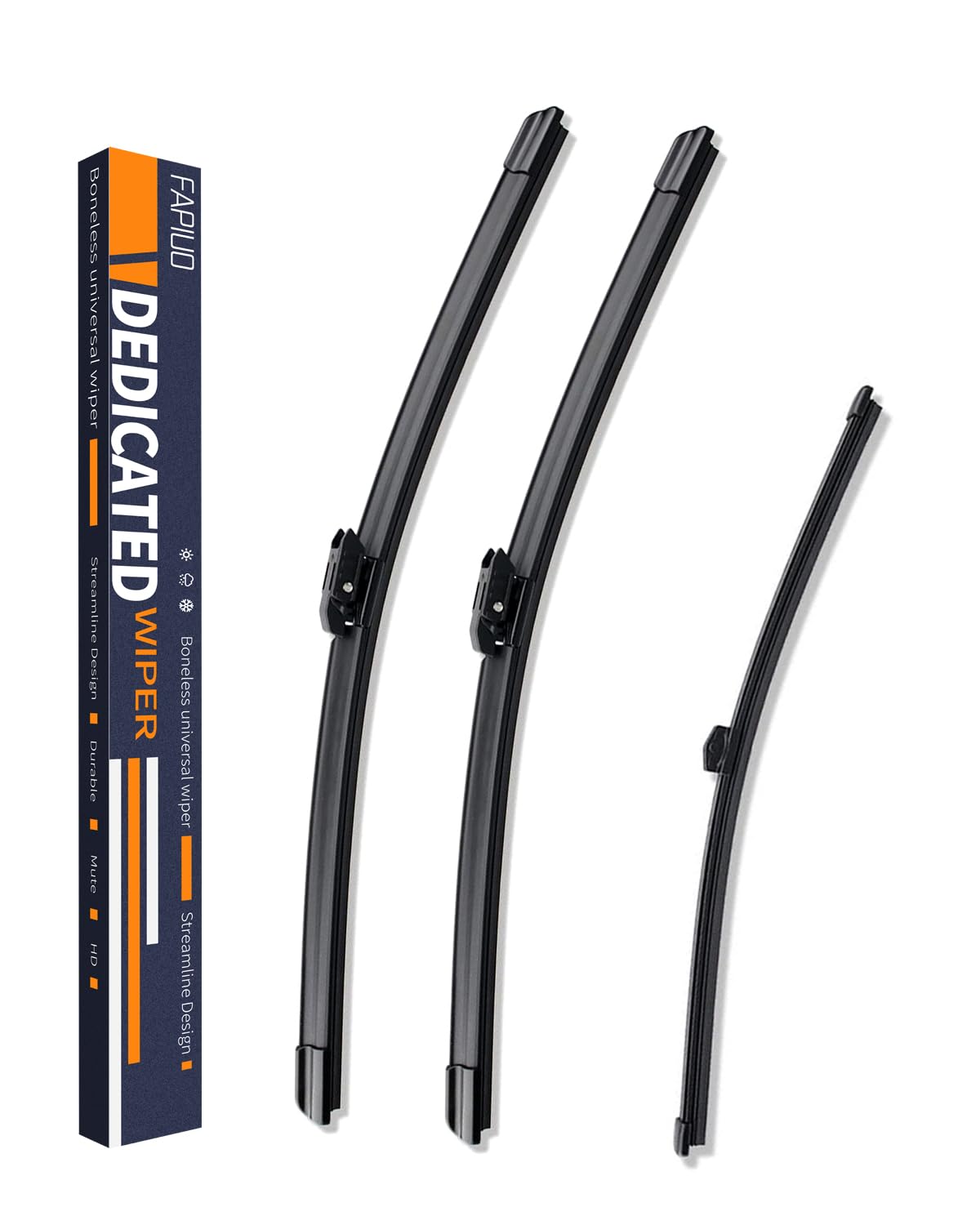 Replacement For Bmw X2 2018-2022,Bmw X2 F39 2018-2022 Silent Wipers -Fapiuo Front Windshield Wipers 24''+20''+13'' Blade Set (3 