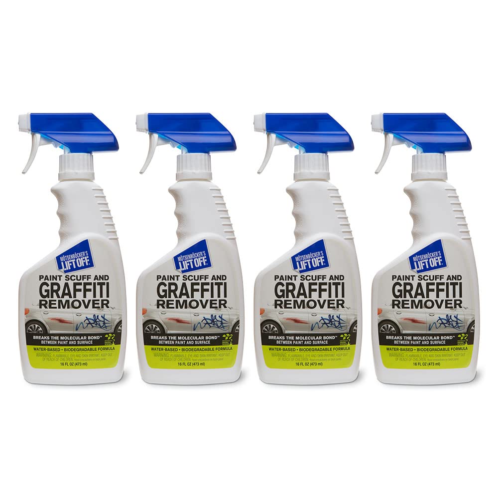 Motsenbockers Lift Off 45406-4Pk 16-Ounce Paint Scuff And Graffiti Remover Easily Removes Paint Scuffs, Spray Paint, Acrylic Fro