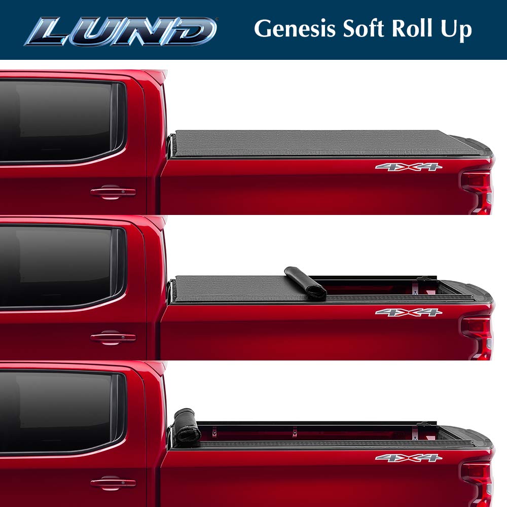 Lund Genesis Roll Up Soft Roll Up Truck Bed Tonneau Cover | 96073 | Fits 2015 - 2023 Ford F-150 6' 7'' Bed (78.9'')