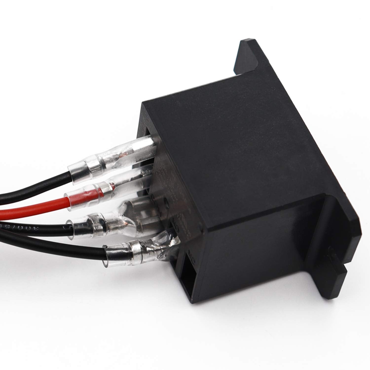 Tnisesm 2Pcs Power Relay Spst(1 No) Ac120V Coil, 30A Spst 120 Vac With Flange Mounting And 8 Quick Connect Terminals Wires Mini Relay Hf105F-4-Ac120V-8X