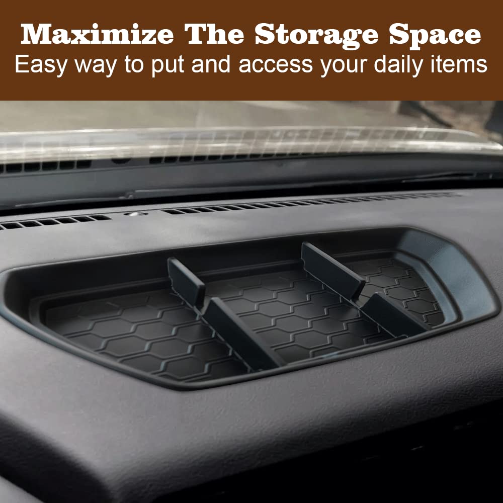 Muslogy for Frontier 2024 2023 Dashboard Storage Silicone Tray Insert Organizer Phone Holder Non-Slide Silicone Rubber Interior