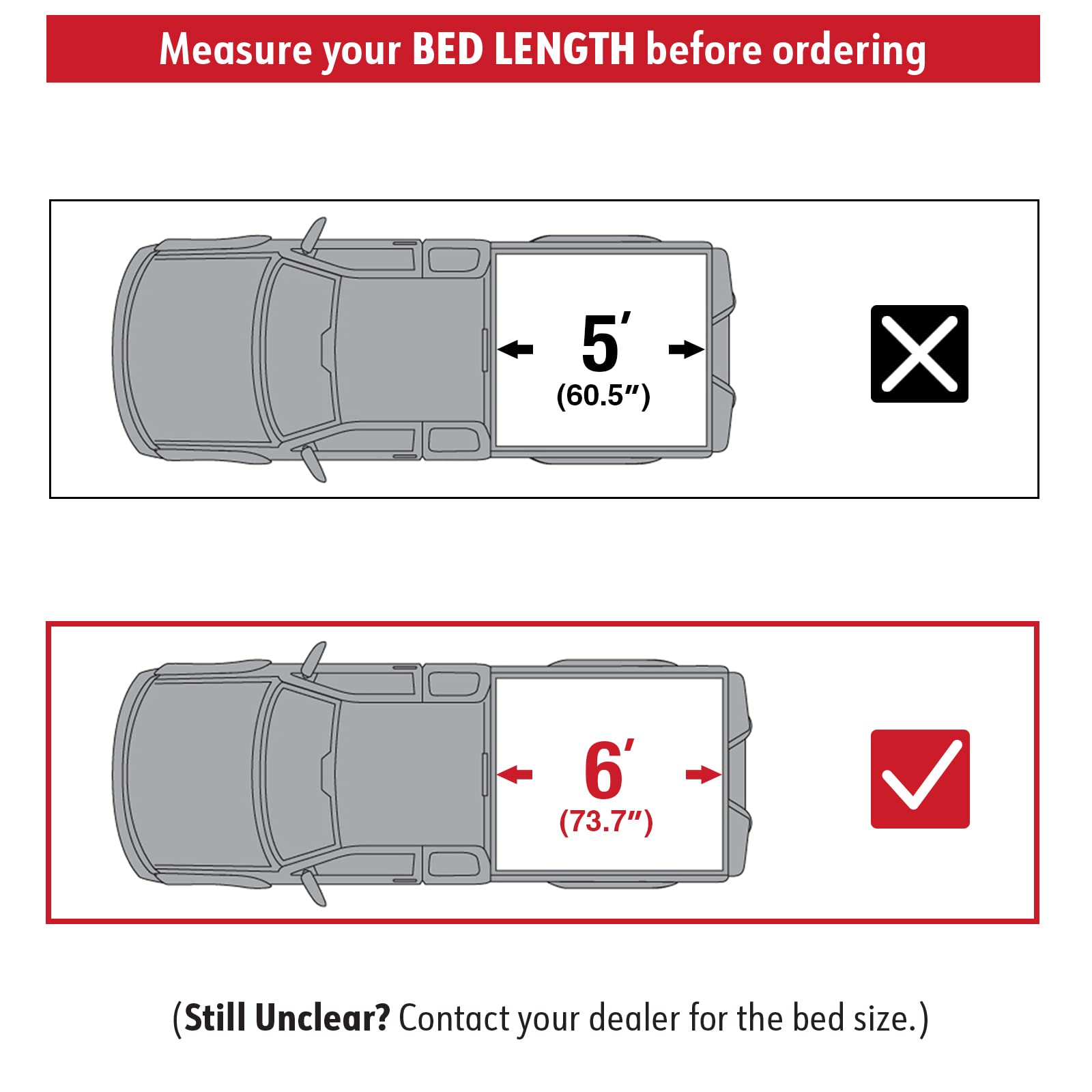Maxmate Soft Roll-Up Truck Bed Tonneau Cover Compatible With 2016-2023 Toyota Tacoma | 6' (74'') Bed | Tct169045