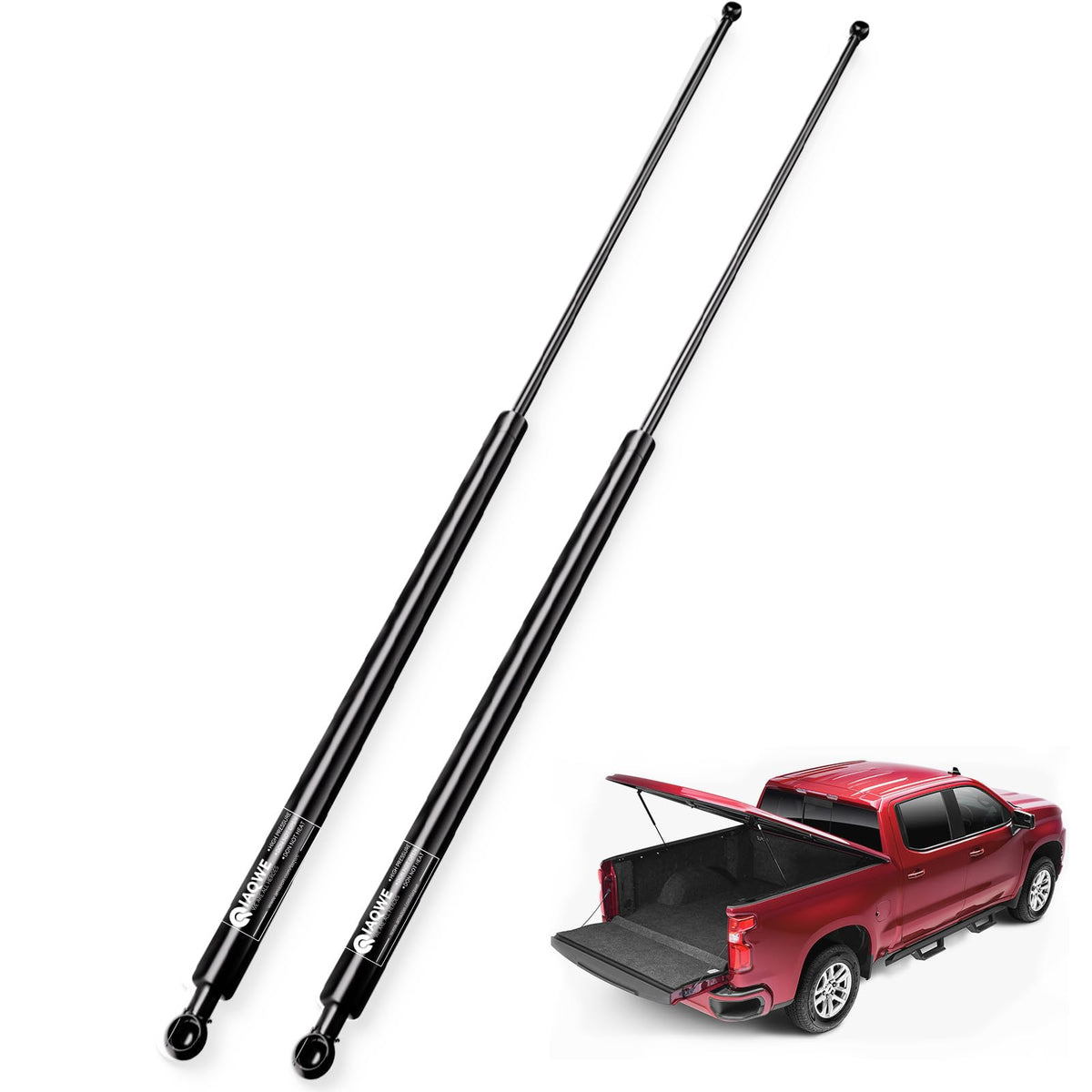 IAQWE ST460M60 44Inch 60Lbs/267N Gas Struts Shock Spring Lift Support for Tonneau Cover Heavy Duty RV Bed TV Cabinet Murphy Truc