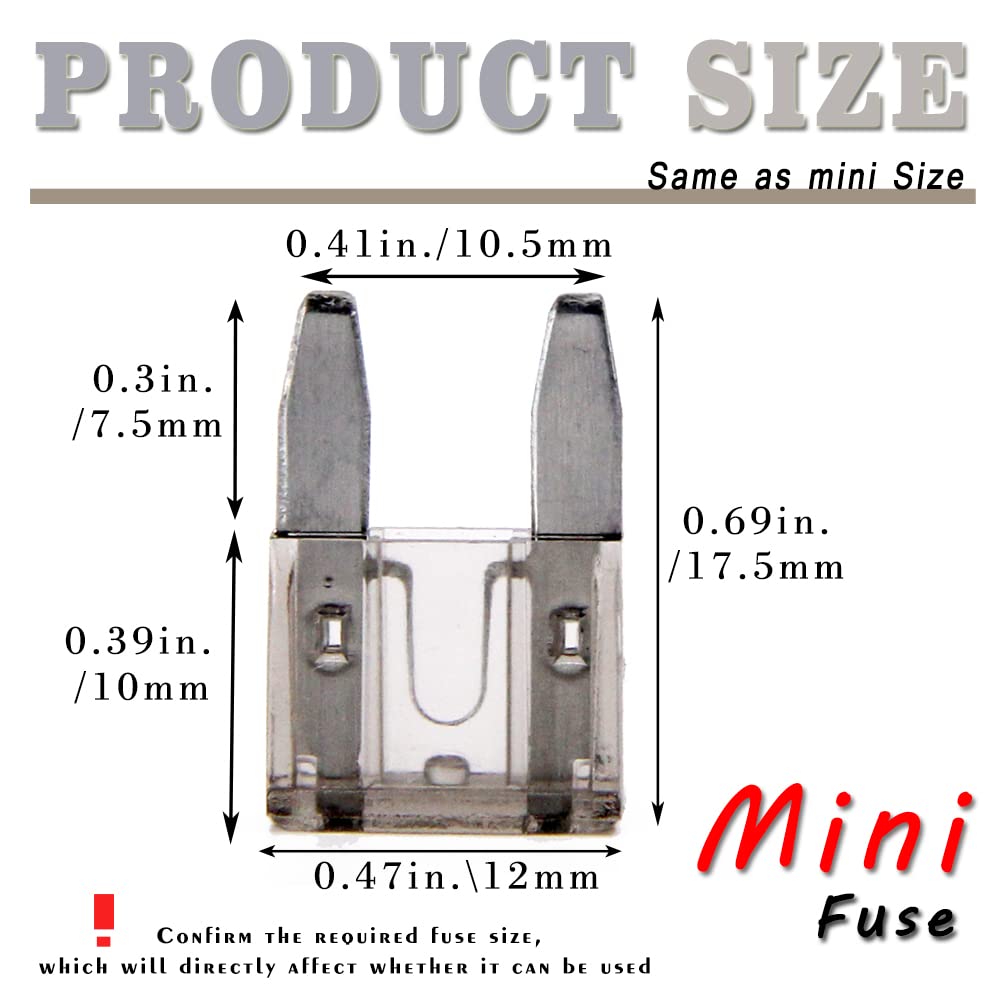 Fymusing 20 Pcs 2A Mini Blade Fuse, Automotive Fuse For Car Truck