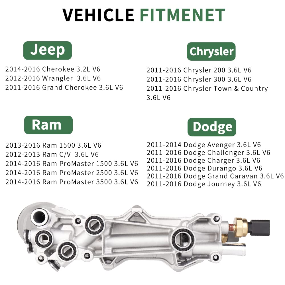 926-959 Aluminum Engine Oil Cooler And Oil Filter Housing Adapter 926-876 Fit For 3.6L 2011-2016 Dodge Charger Chrysler 200 300