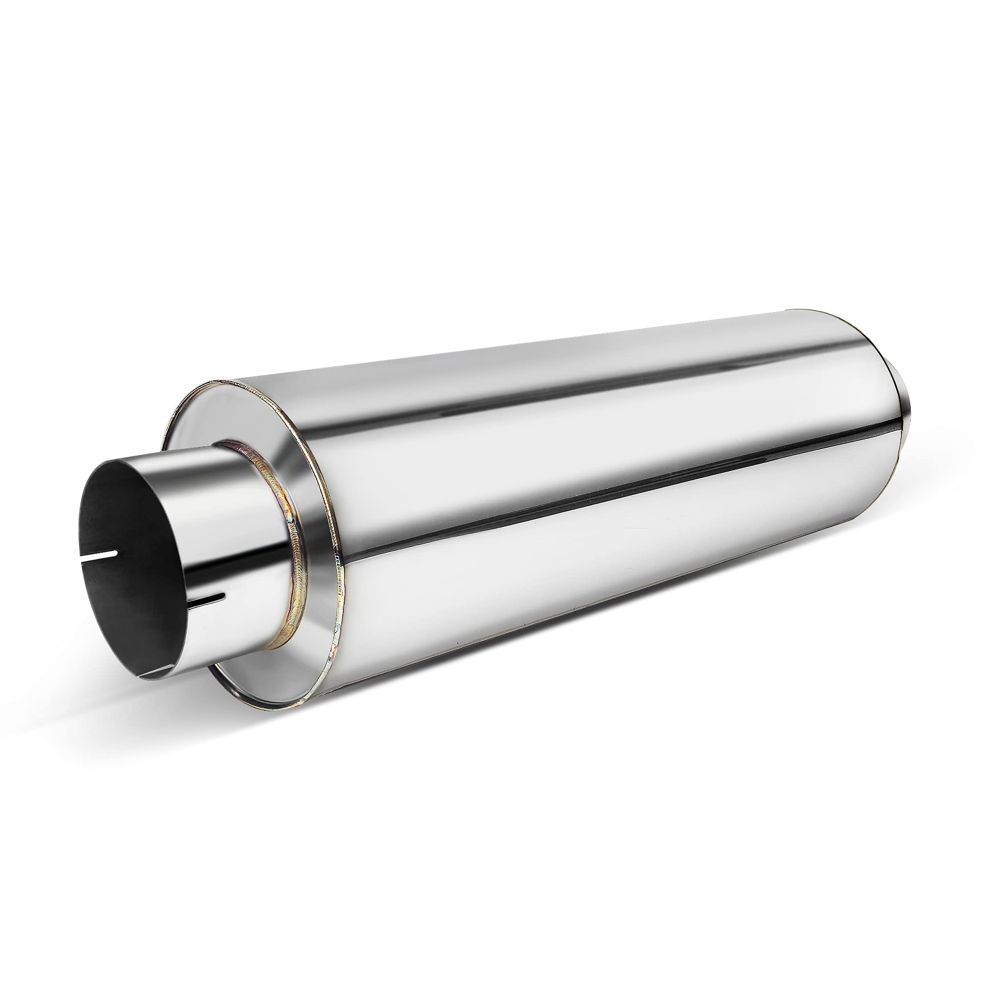 JY Performance 5 inch Muffler Diesel, Muffler 8 x 24 Body 30 Whole Length Straight Through Stainless Steel Welded On Resonator M
