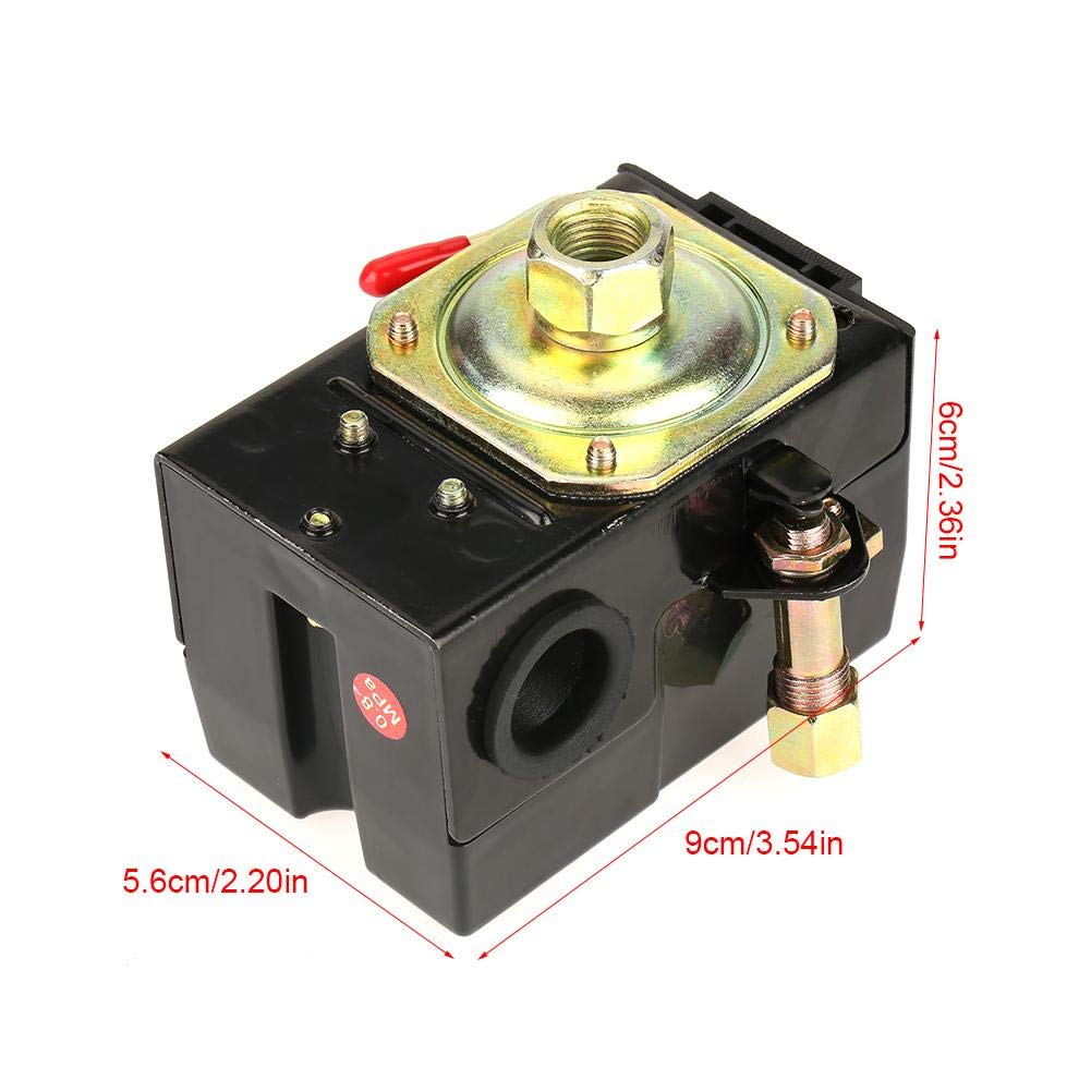 Air Compressor Pressure Switch Control 95-125 Psi 20A 220V, Universal Heavy Duty Air Pressure Control Switch Valve