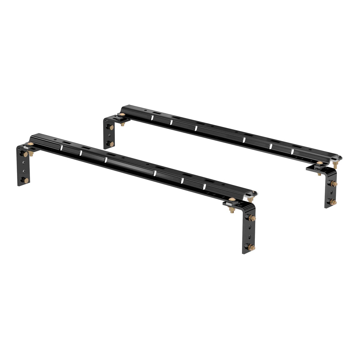 Curt 16100 Industry-Standard 5Th Wheel Hitch Rails And Brackets, Gloss Black, 25,000 Pounds, Gloss Black Powder Coat