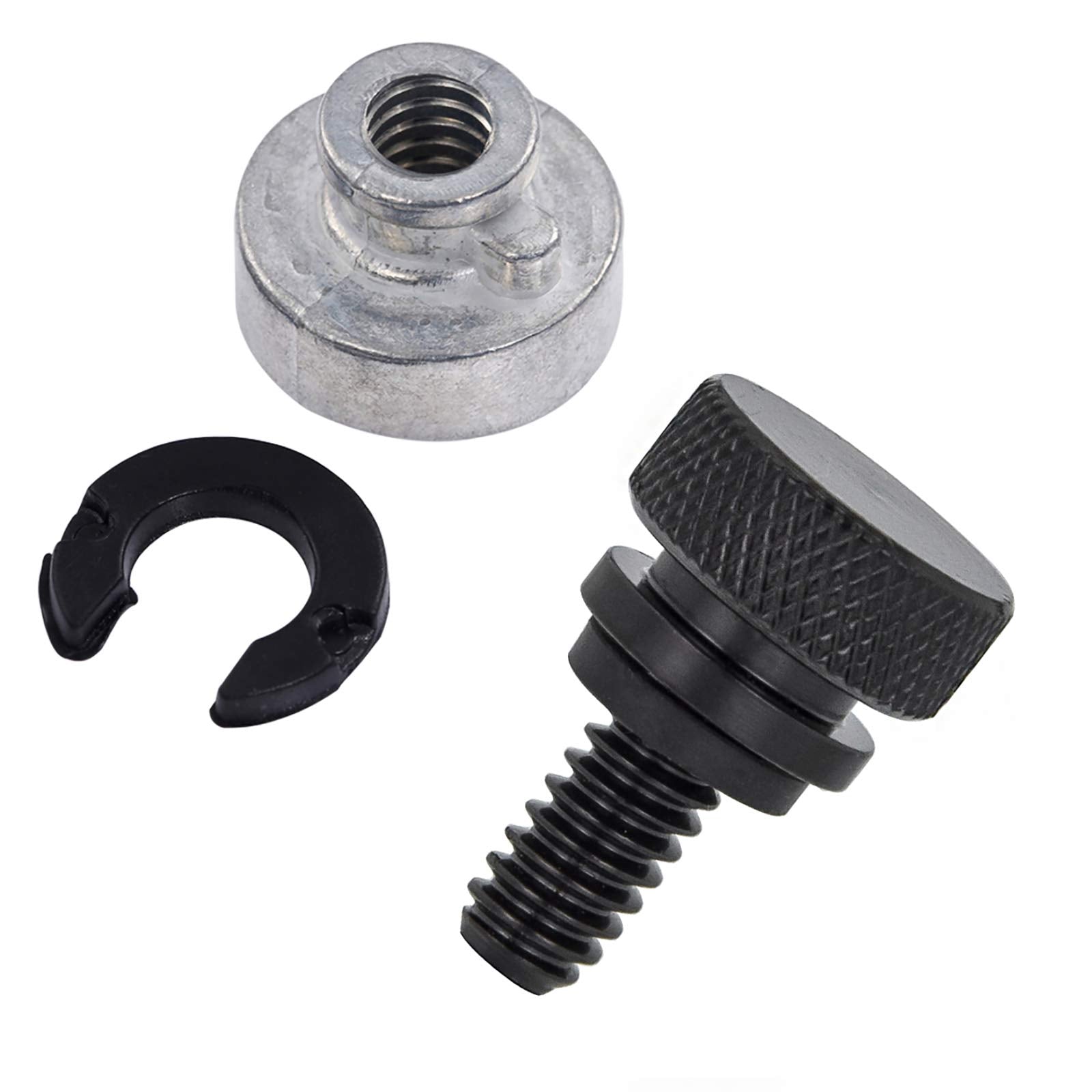 Amazicha Black Stainless Steel Seat Bolt Screw Nut Mount Kit Compatible For Harley Davidson Touring Sportster Softail Dyna 1996-2024