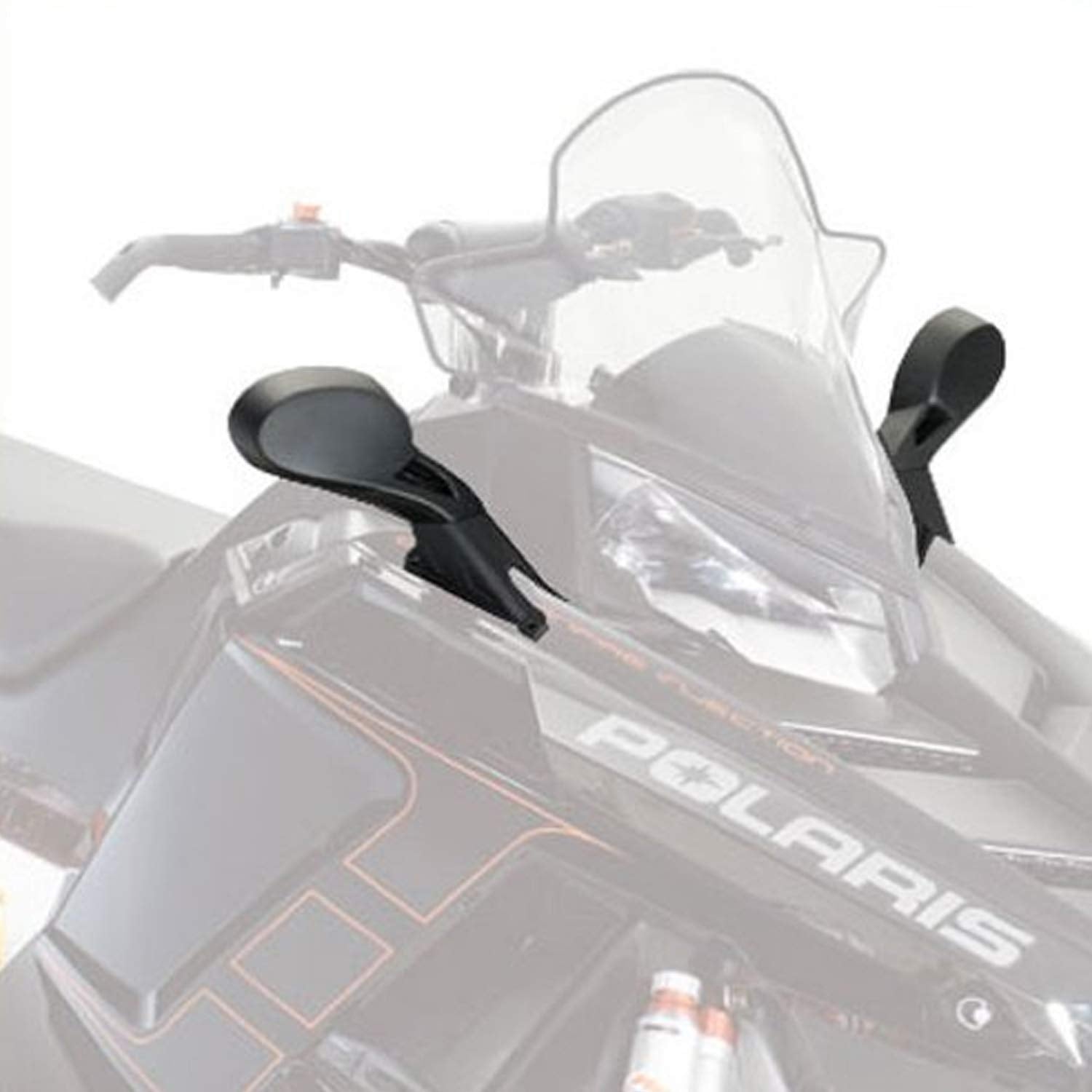 Polaris Snowmobile Pro-Ride Hood Mount Snowmobile Mirrors - Black