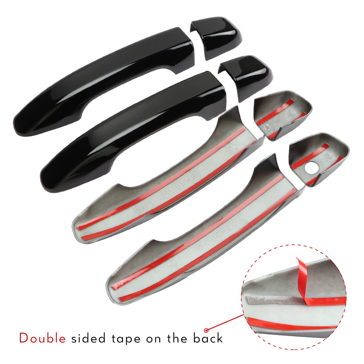 Dloveg Car Door Handle Cover Compatible For 2018 2019 2020 2021 2022 Honda Accord Accessories Black Door Handle Protector (Witho
