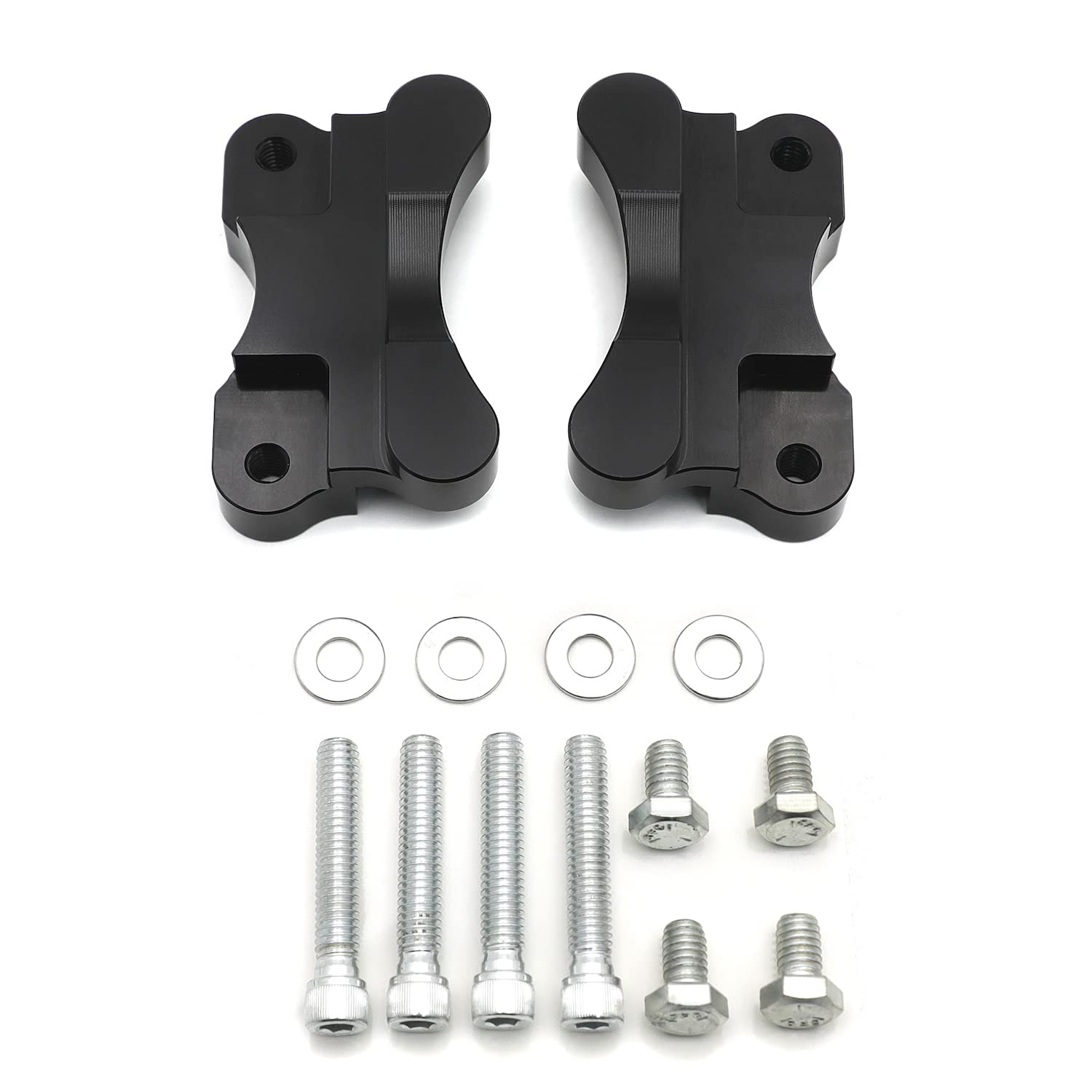Httmt H2702- Black Fender To Fork Adapter Mount Bracket Compatible With 86-14 Harley Flst W/ 21 Inches Wheel