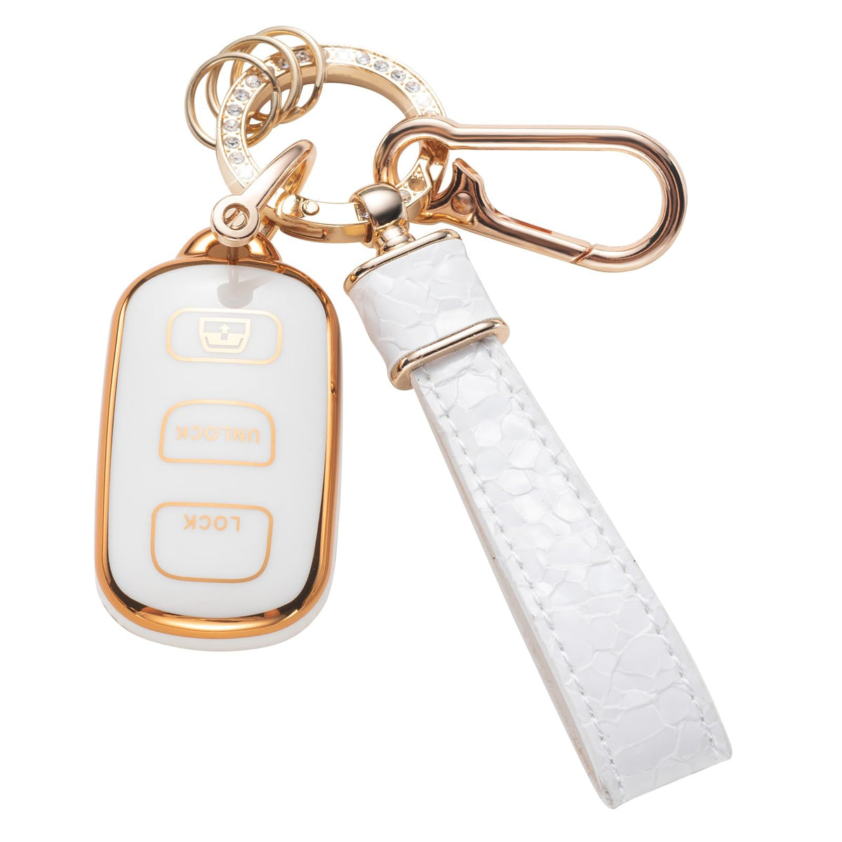 Cacarlike For Toyota Key Fob Cover With Toyota Keychain, Car Key Fob Case Compatible With 2003-2009 Toyota 4Runner Matrix 1999-2