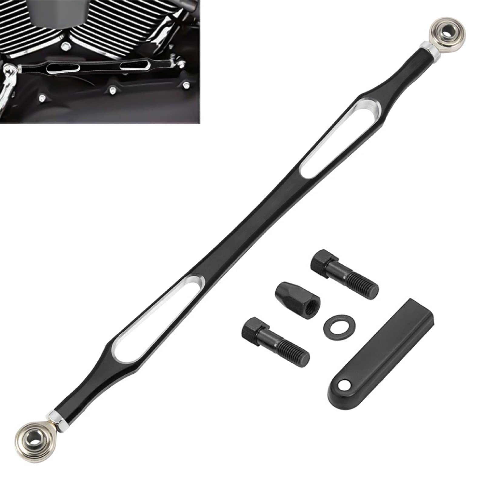 Amazicha Black Motorcycle Gear Shift Linkage Compatible For Harley Davidson Softail Road King Street Glide Tri Glide 1980-Later