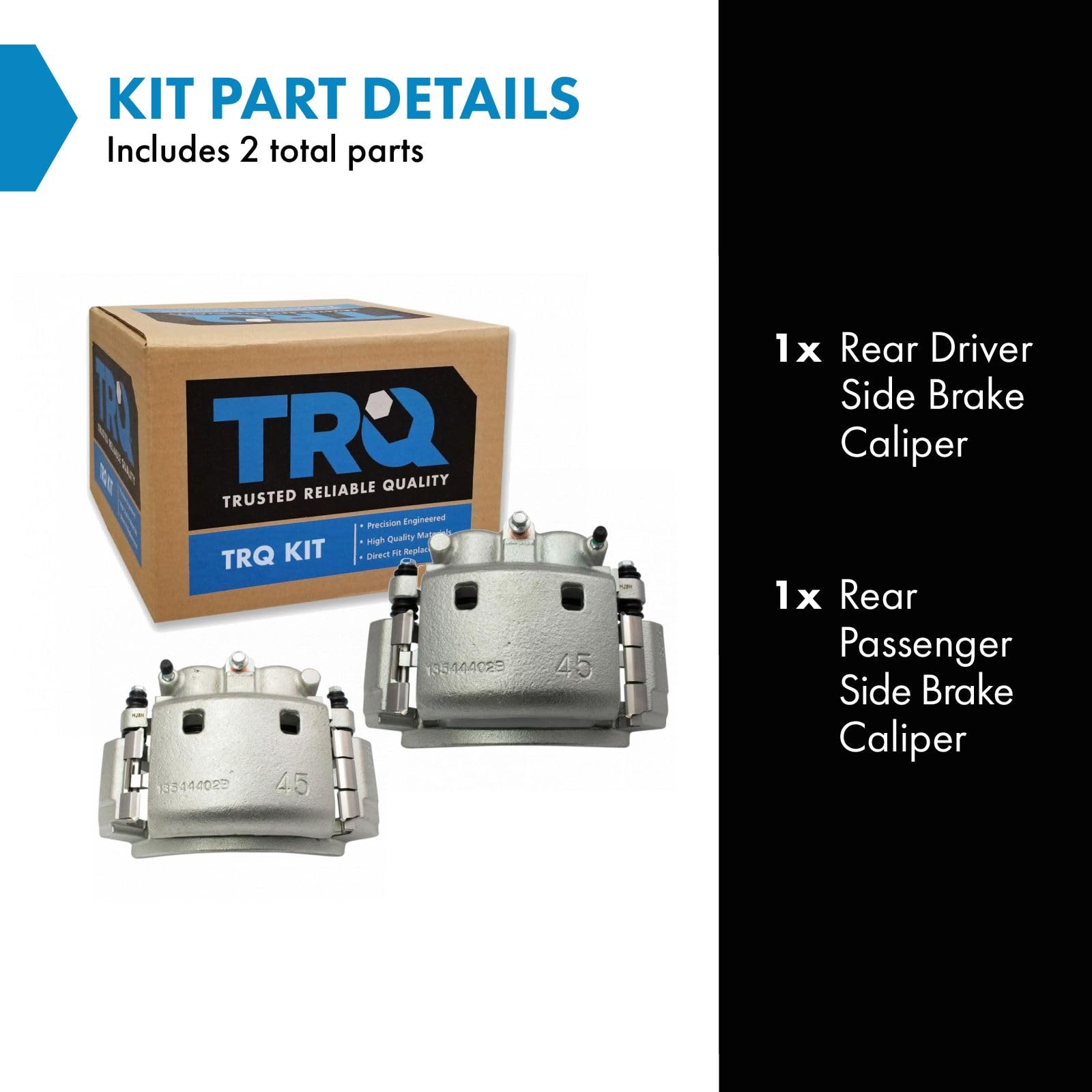 Trq Rear Brake Caliper Set Compatible With 2006-2008 Dodge Ram 1500 2003-2008 Ram 2500 Ram 3500 2003 Ram 3500 Van